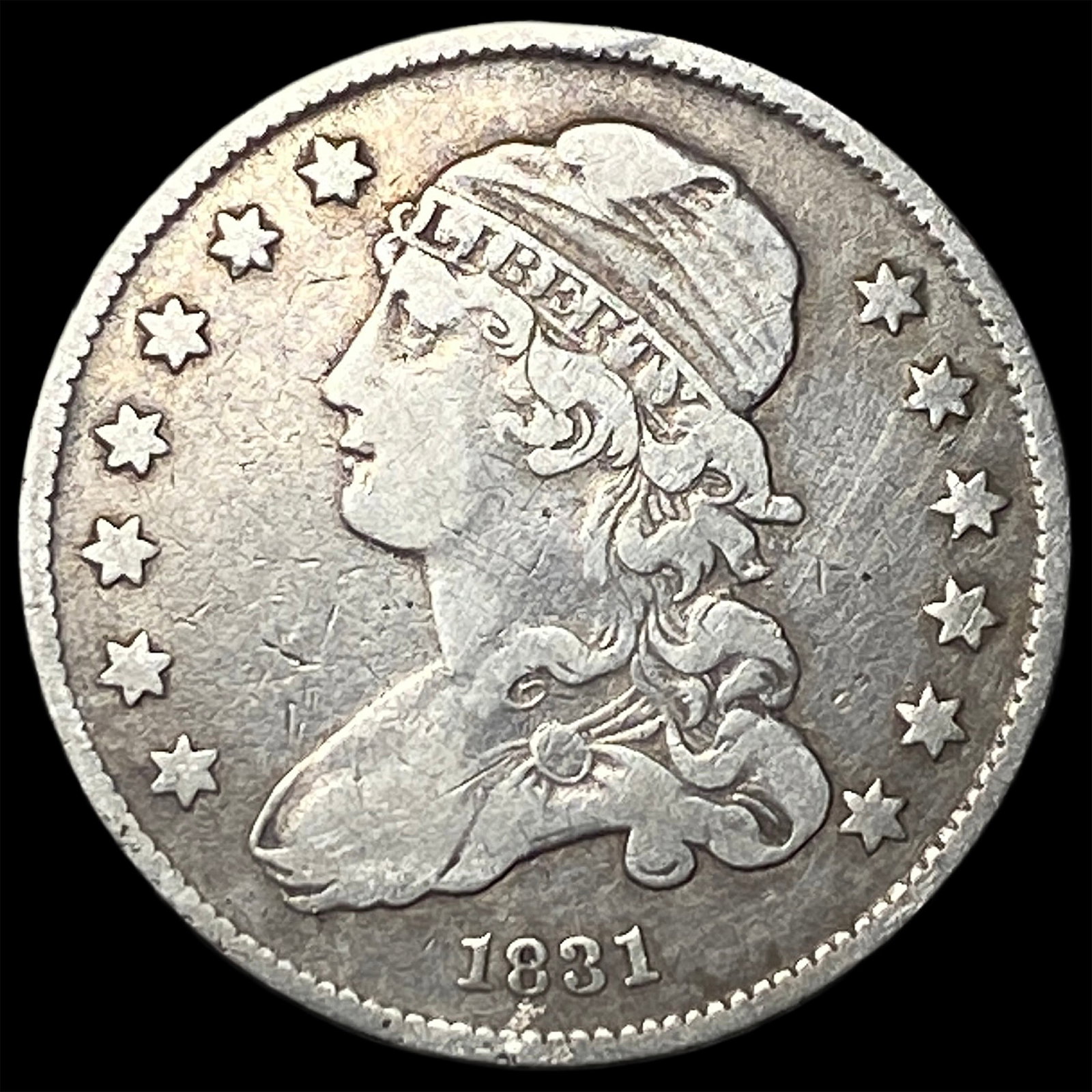 1831 Capped Bust Silver Quarter LIGHTLY CIRCULATED: 1831 Capped Bust Silver Quarter LIGHTLY CIRCULATED