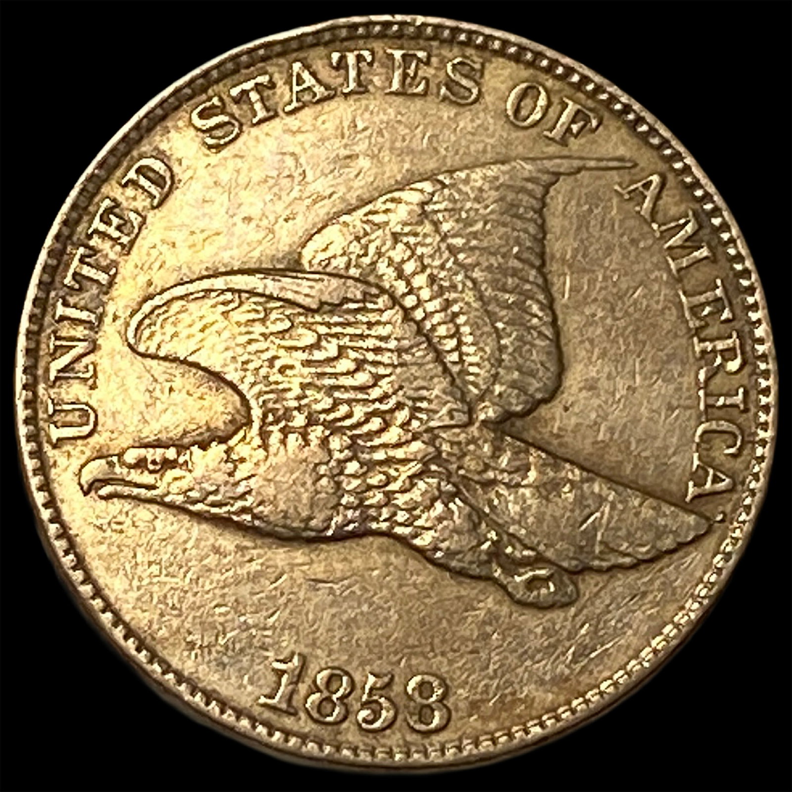 1858 Flying Eagle Cent CLOSELY UNCIRCULATED (1 of 2)