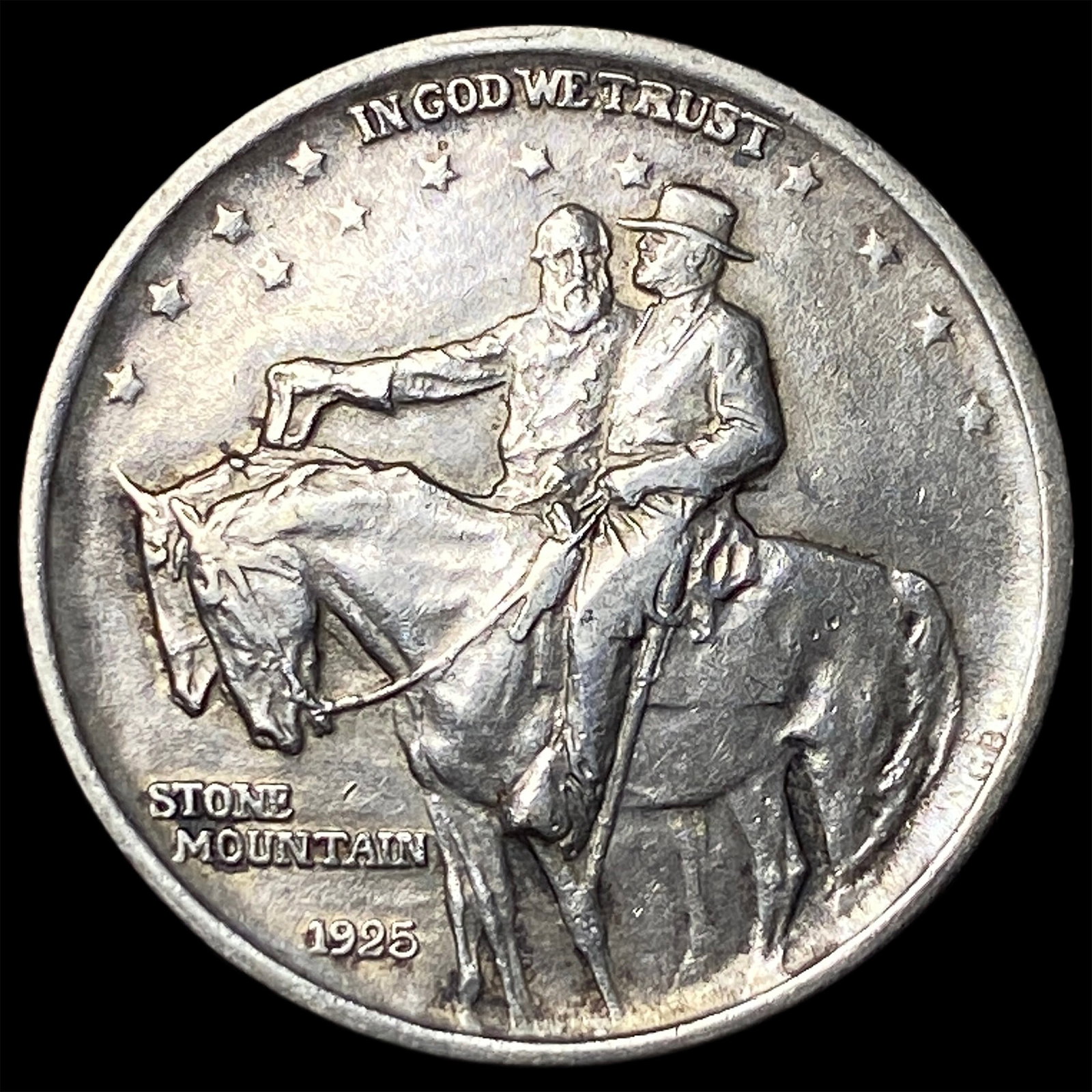 1925 Silver Stone Mountain Half Dollar NEARLY UNCIRCULATED: 1925 Silver Stone Mountain Half Dollar NEARLY UNCIRCULATED