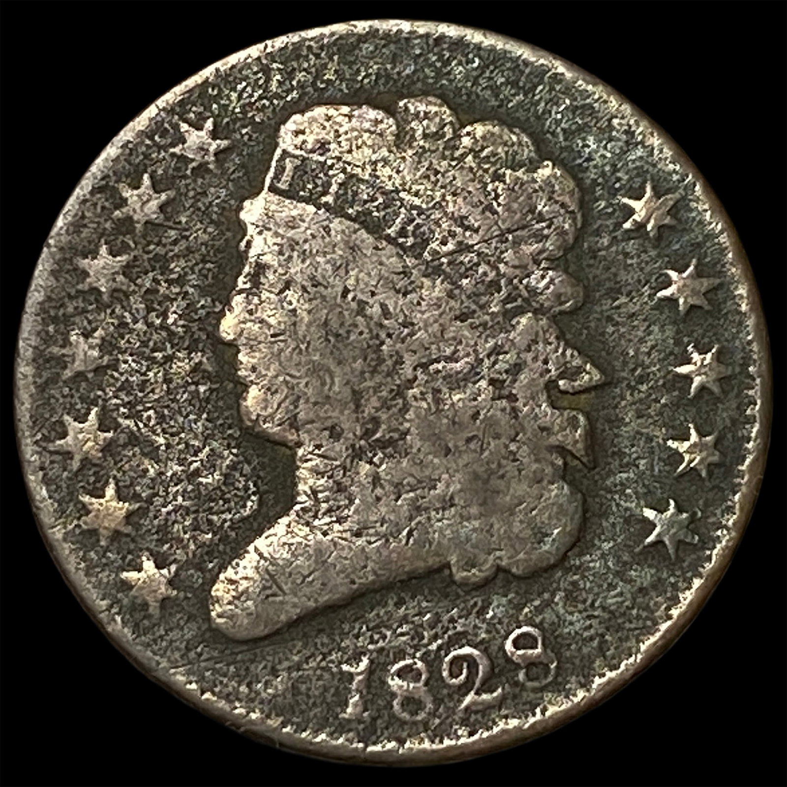 1828 Classic Head Half Cent NICELY CIRCULATED: 1828 Classic Head Half Cent NICELY CIRCULATED