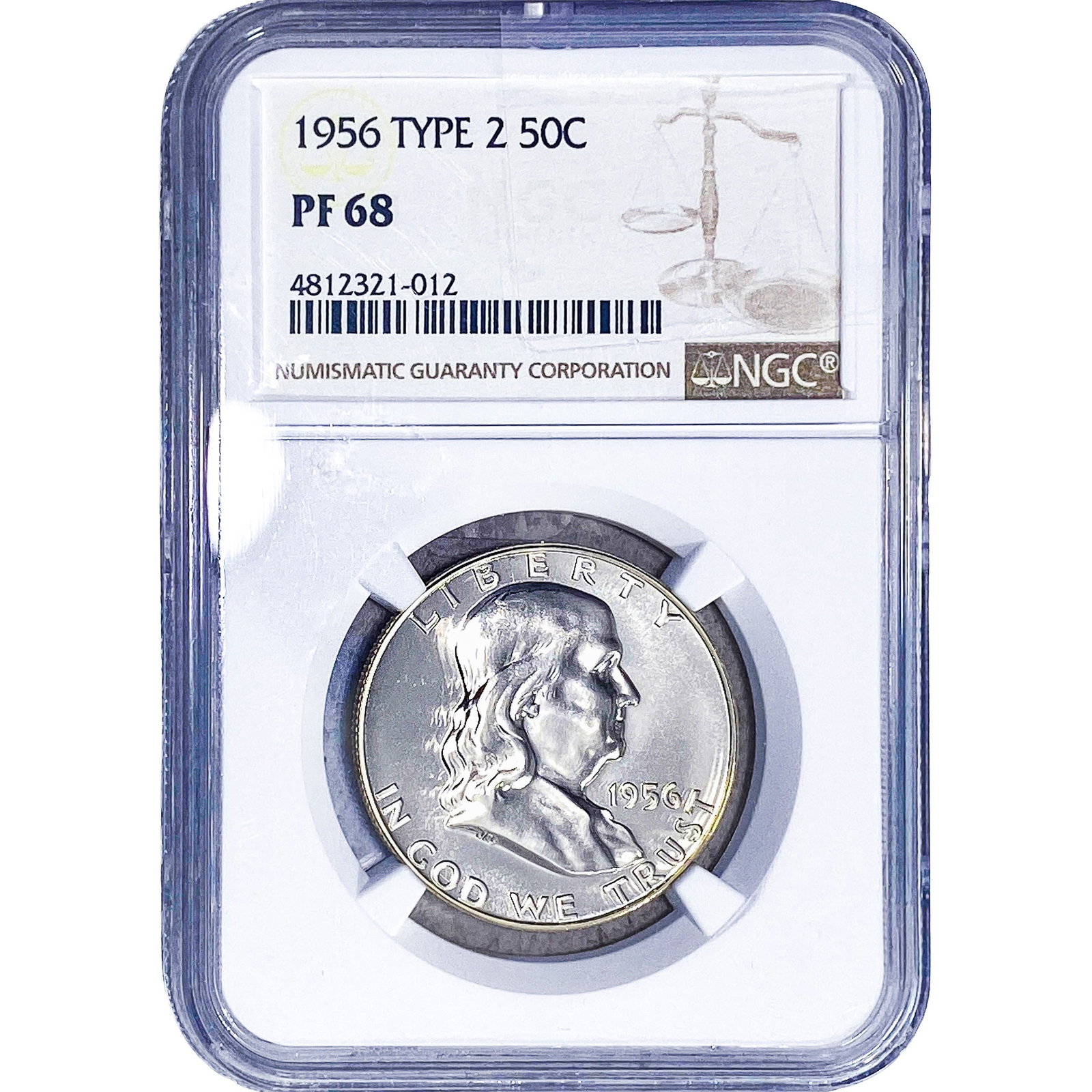 1956 T2 Franklin Half Dollar NGC PF68 (1 of 2)