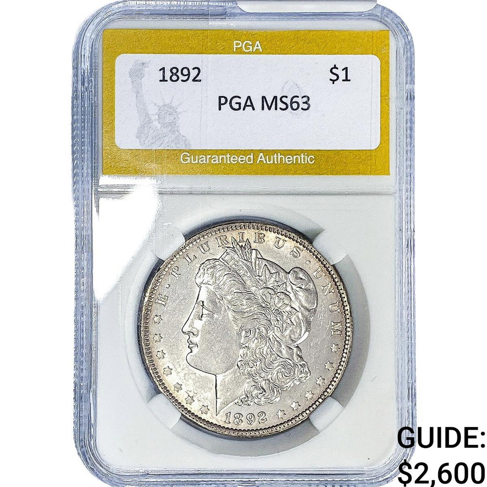 1892 Morgan Silver Dollar PGA MS63 (1 of 2)