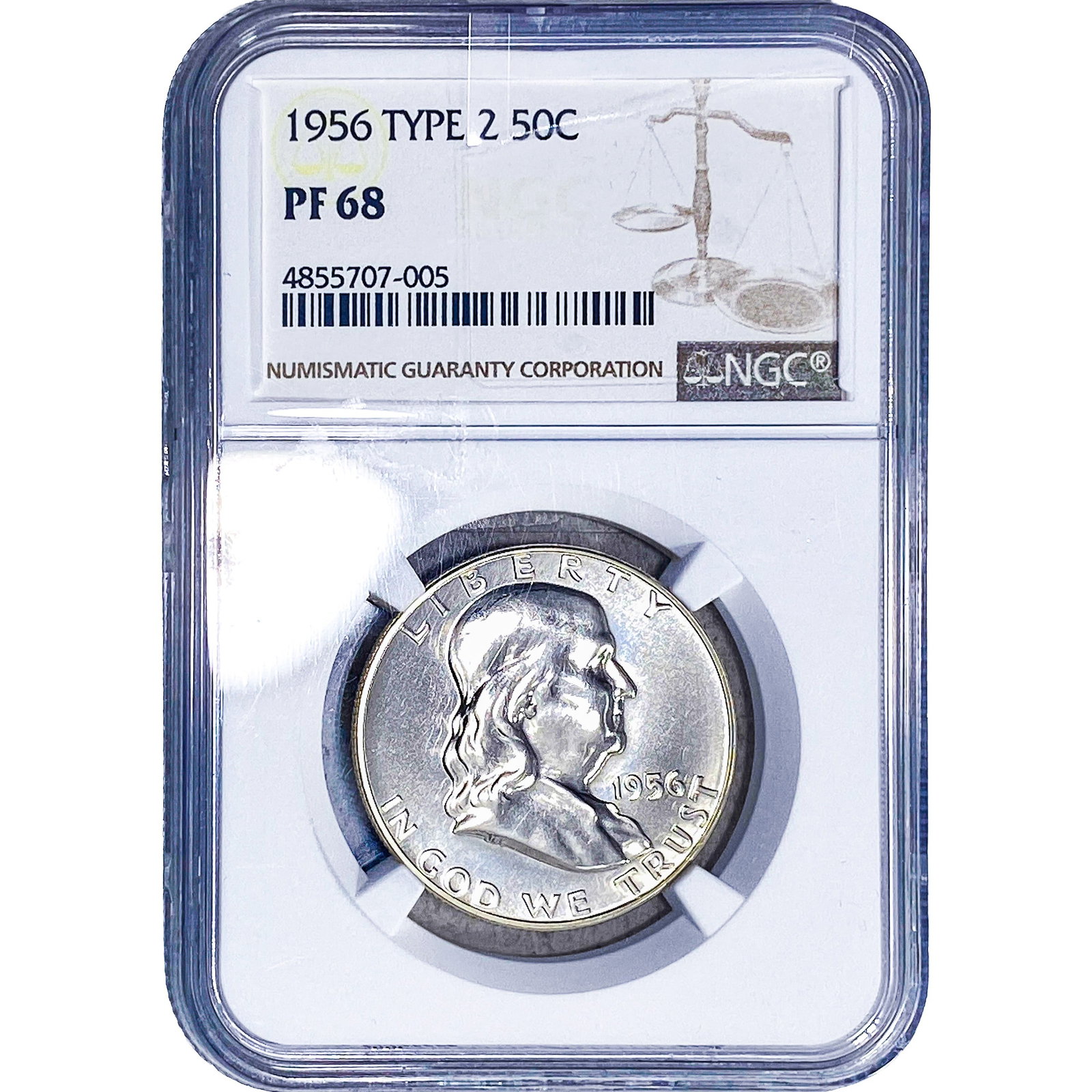 1956 T2 Franklin Half Dollar NGC PF68 (1 of 2)
