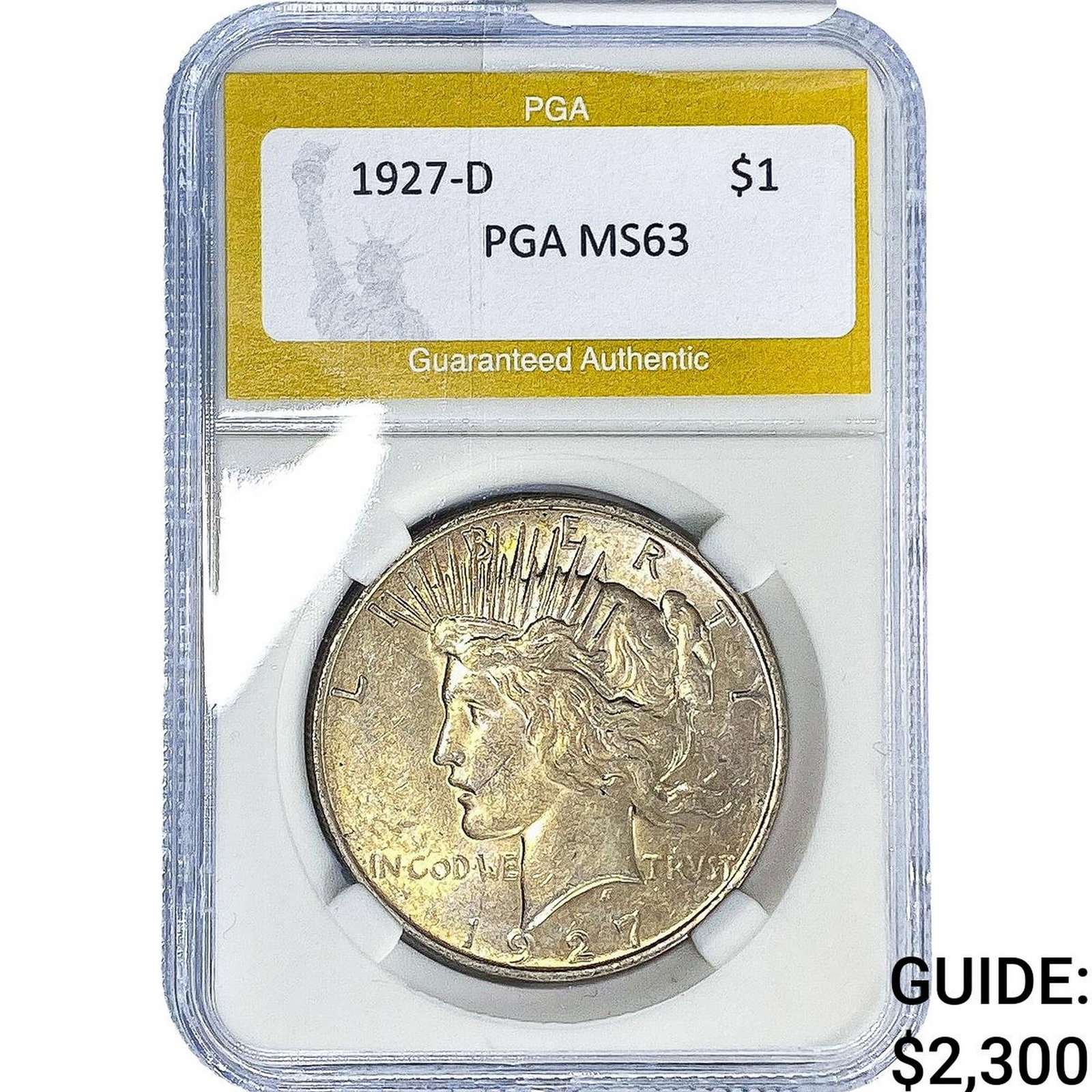 1927-D Silver Peace Dollar PGA MS63 (1 of 2)
