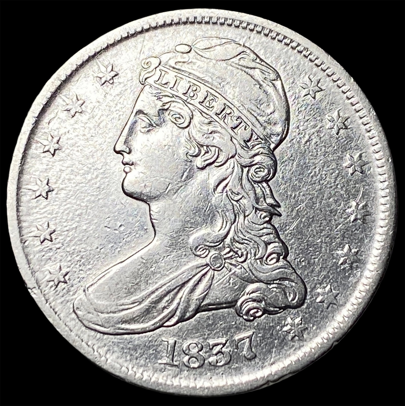 1837 Capped Bust Half Dollar CLOSELY UNCIRCULATED (1 of 2)
