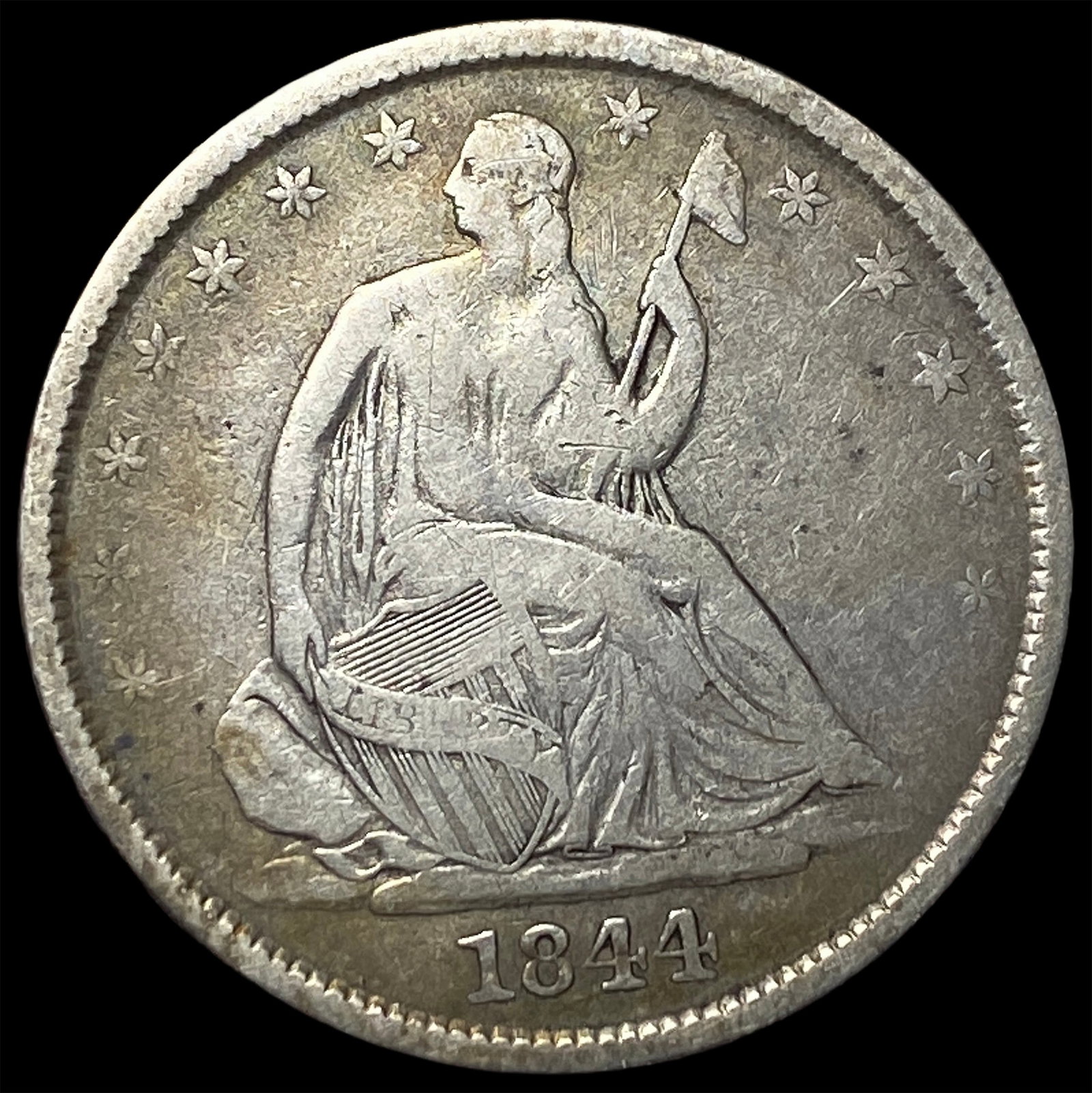 1844-O Silver Half Dollar LIGHTLY CIRCULATED: 1844-O Silver Half Dollar LIGHTLY CIRCULATED
