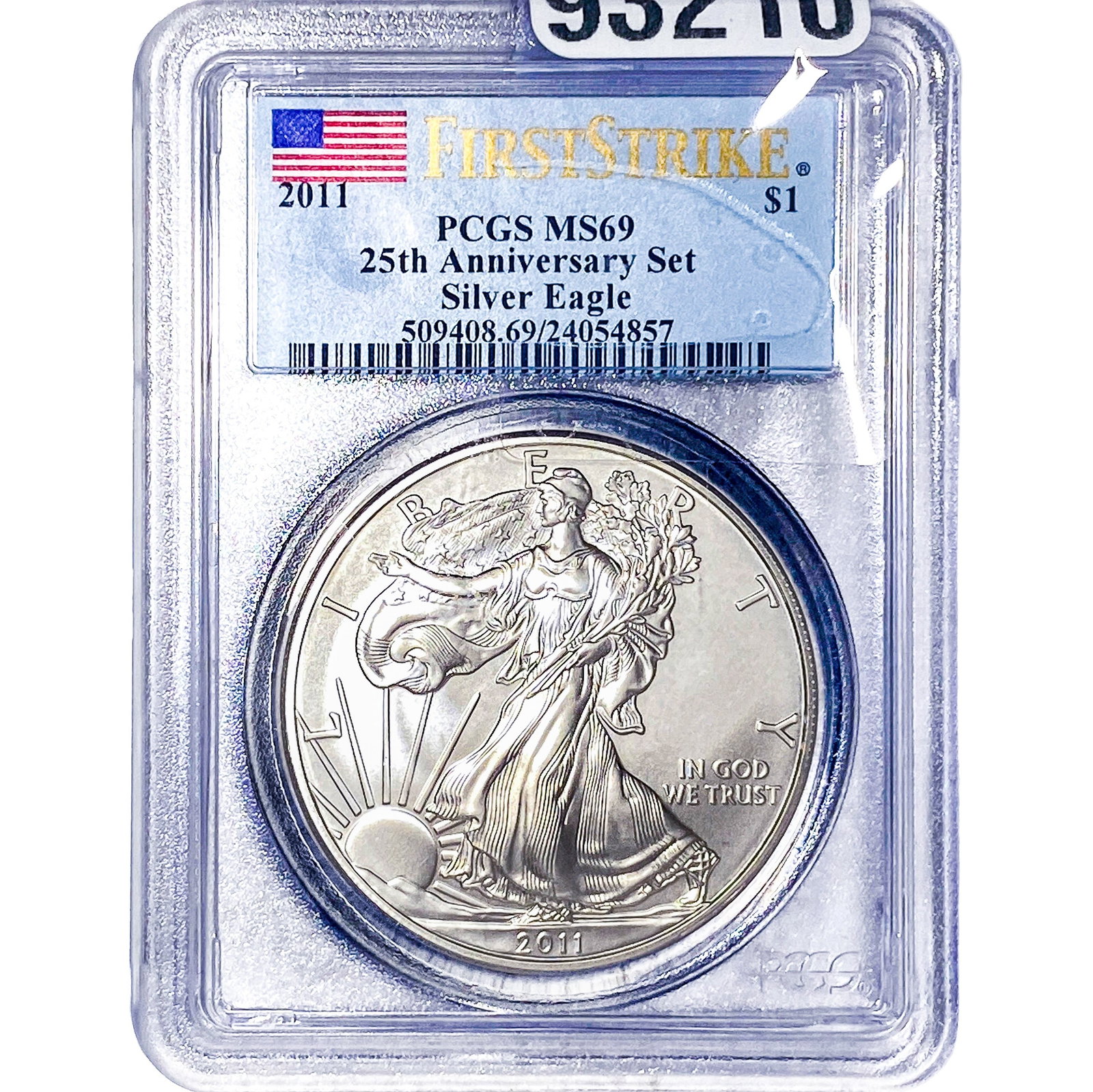 2011 Silver Eagle PCGS MS69: 2011 Silver Eagle PCGS MS69