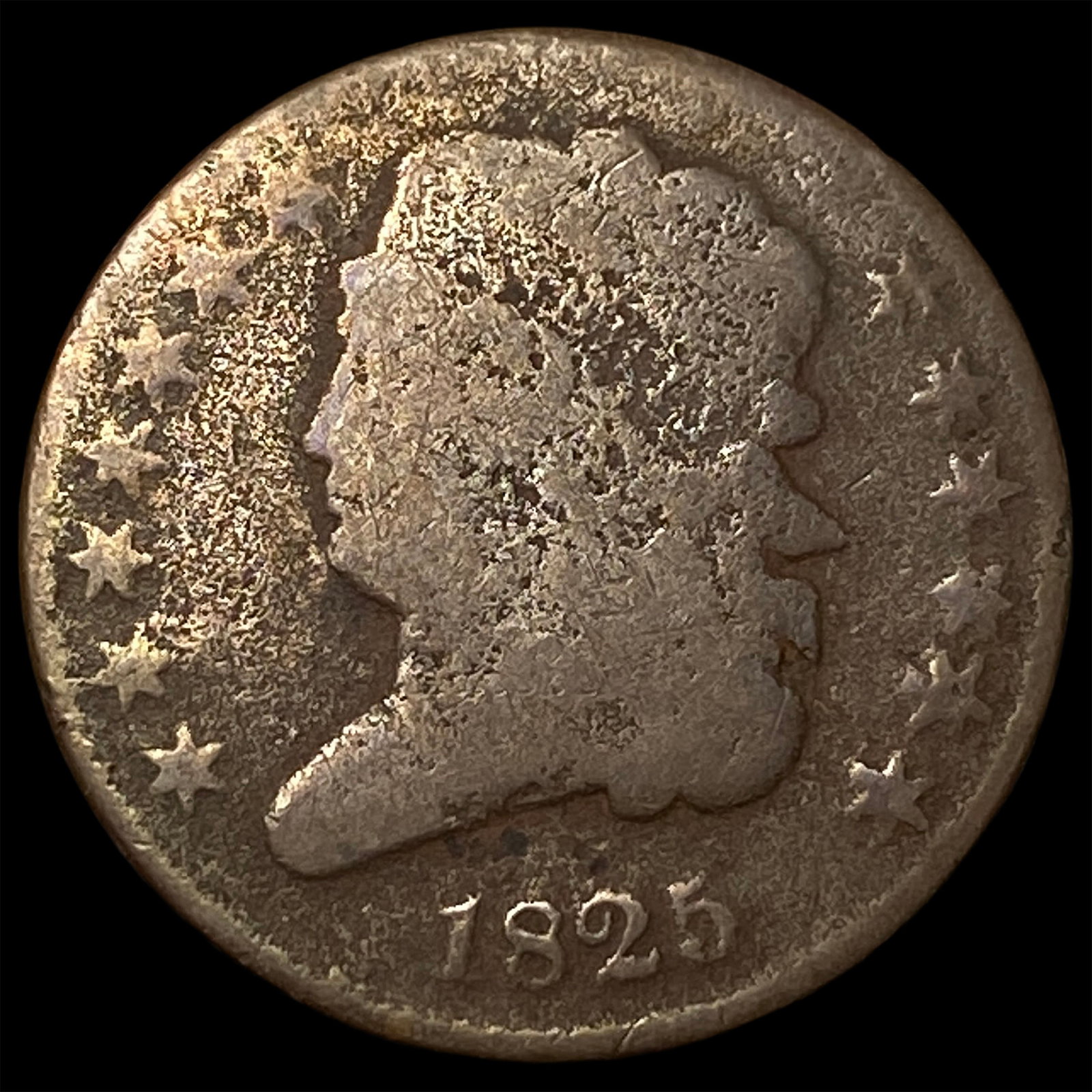 1825 Coronet Head Large Cent NICELY CIRCULATED: 1825 Coronet Head Large Cent NICELY CIRCULATED
