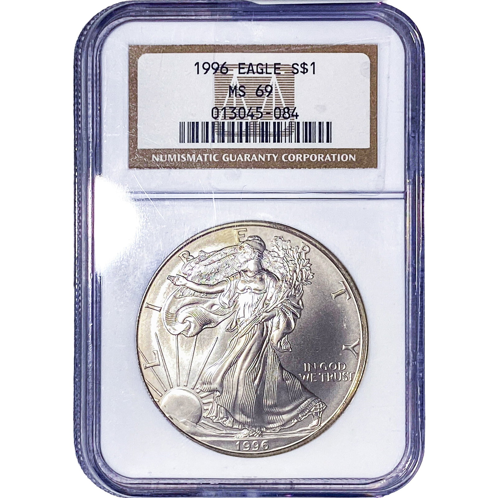 1996 Silver Eagle NGC MS69: 1996 Silver Eagle NGC MS69