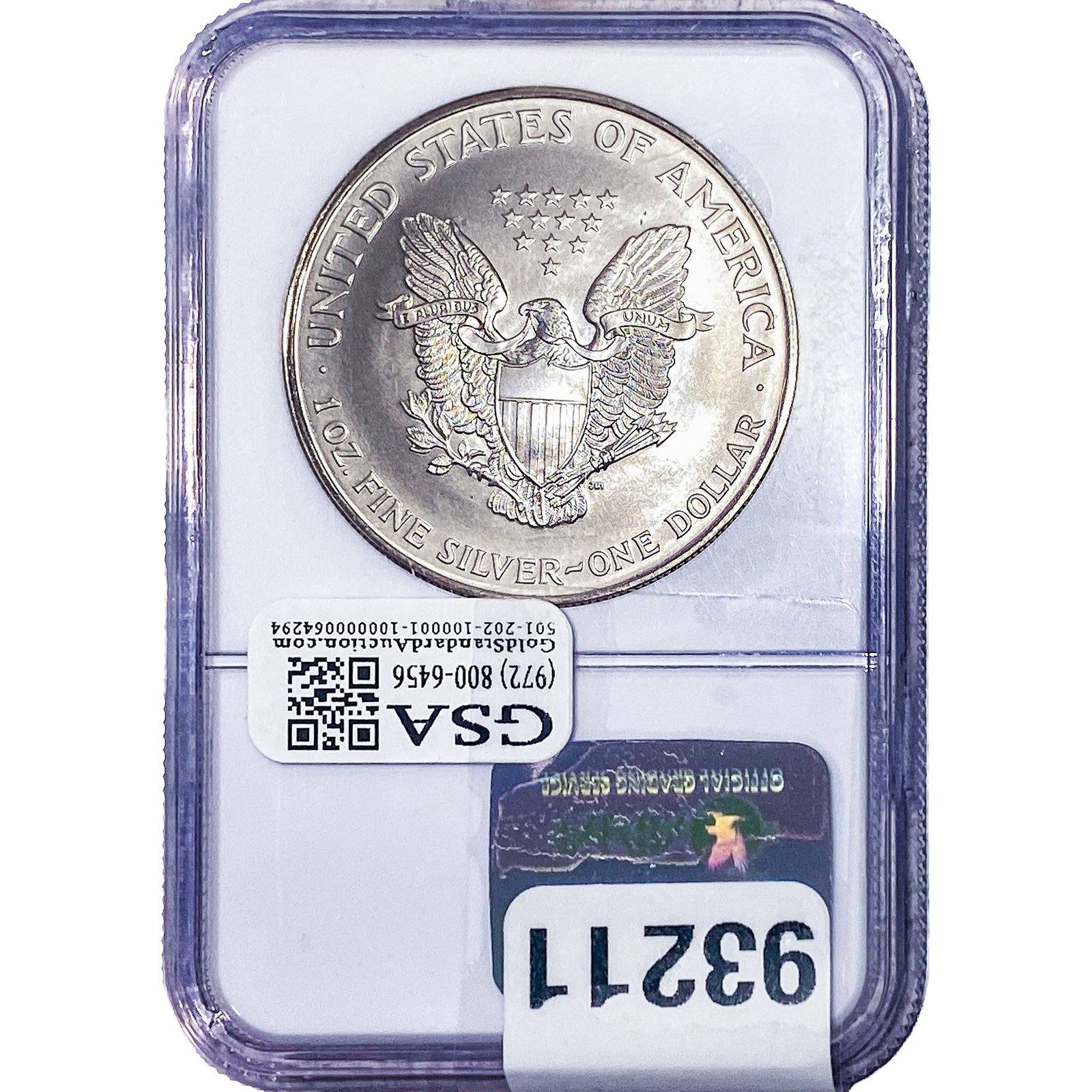 1996 Silver Eagle NGC MS69 - 2