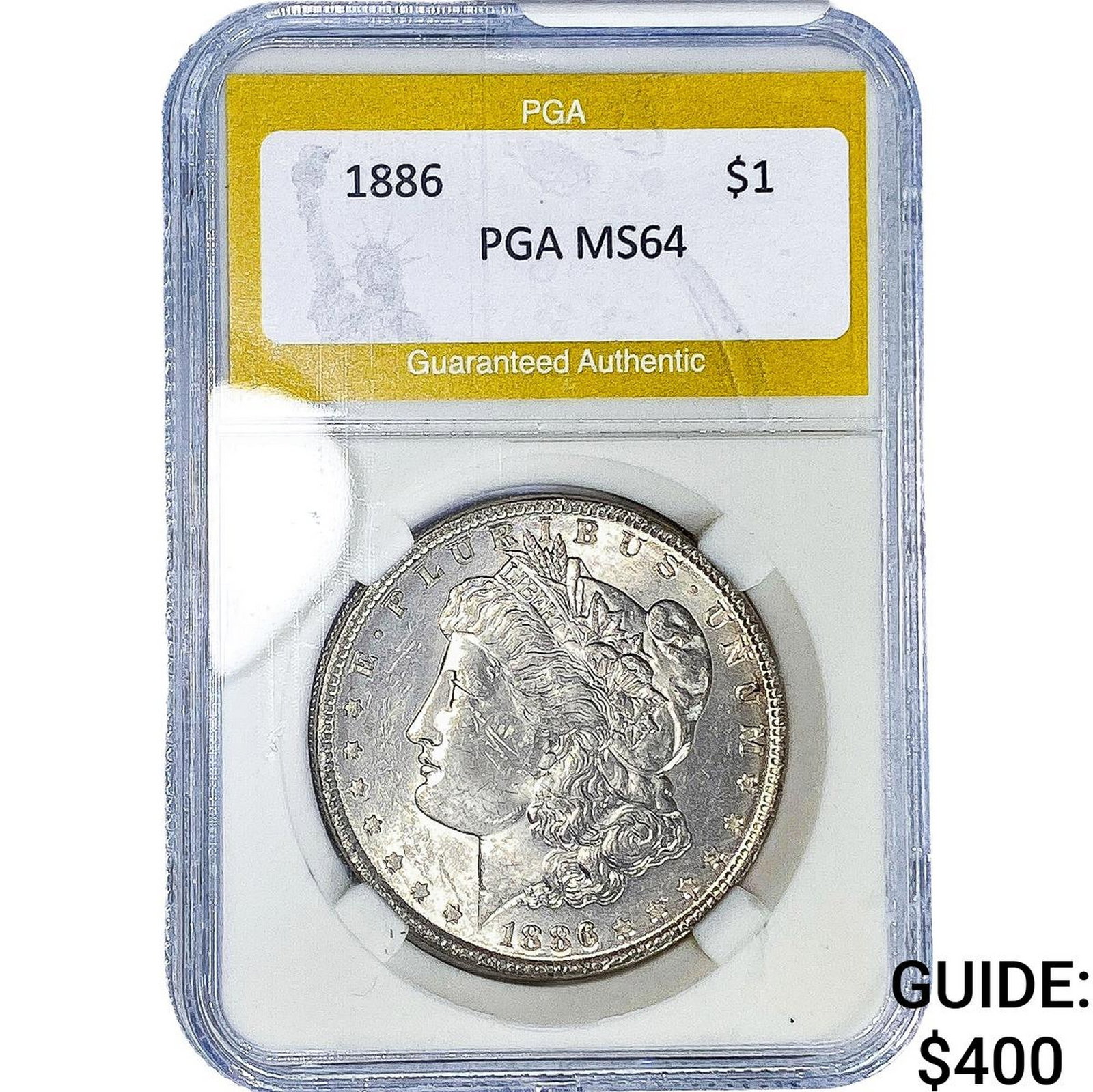 1886 Morgan Silver Dollar PGA MS64: 1886 Morgan Silver Dollar PGA MS64