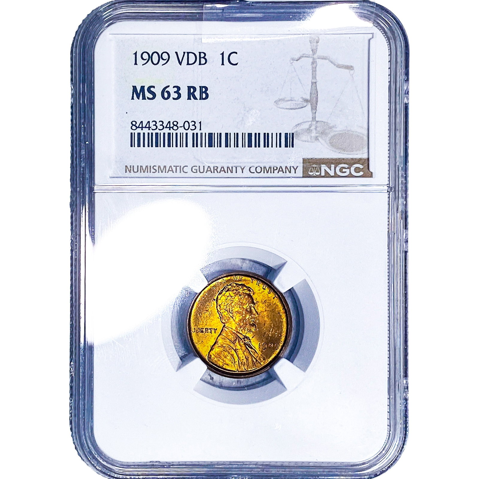 1909 VDB Wheat Cent NGC MS63 RB (1 of 2)