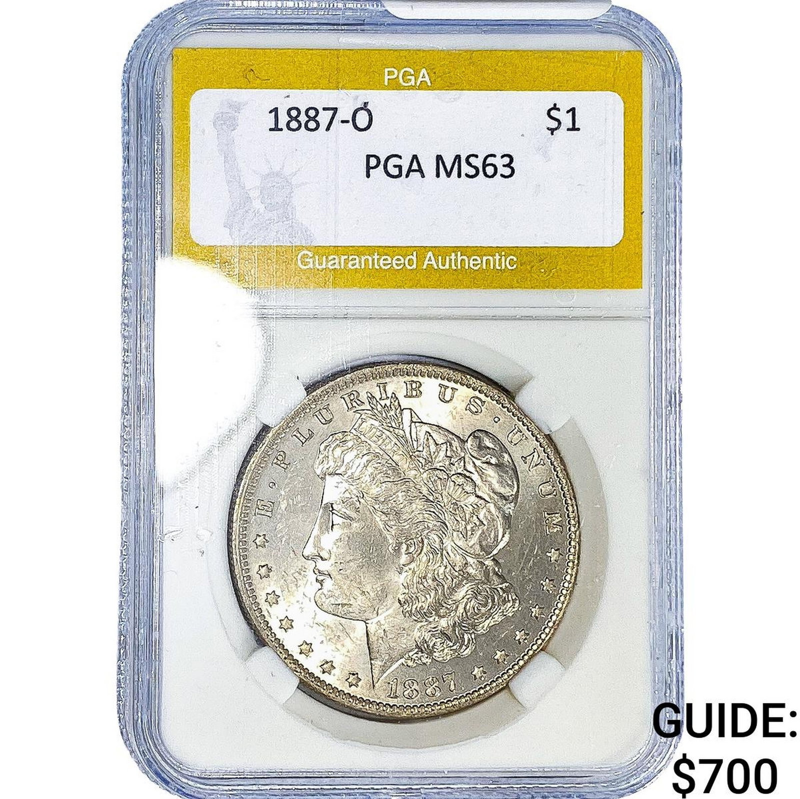 1887-O Morgan Silver Dollar PGA MS63 (1 of 2)