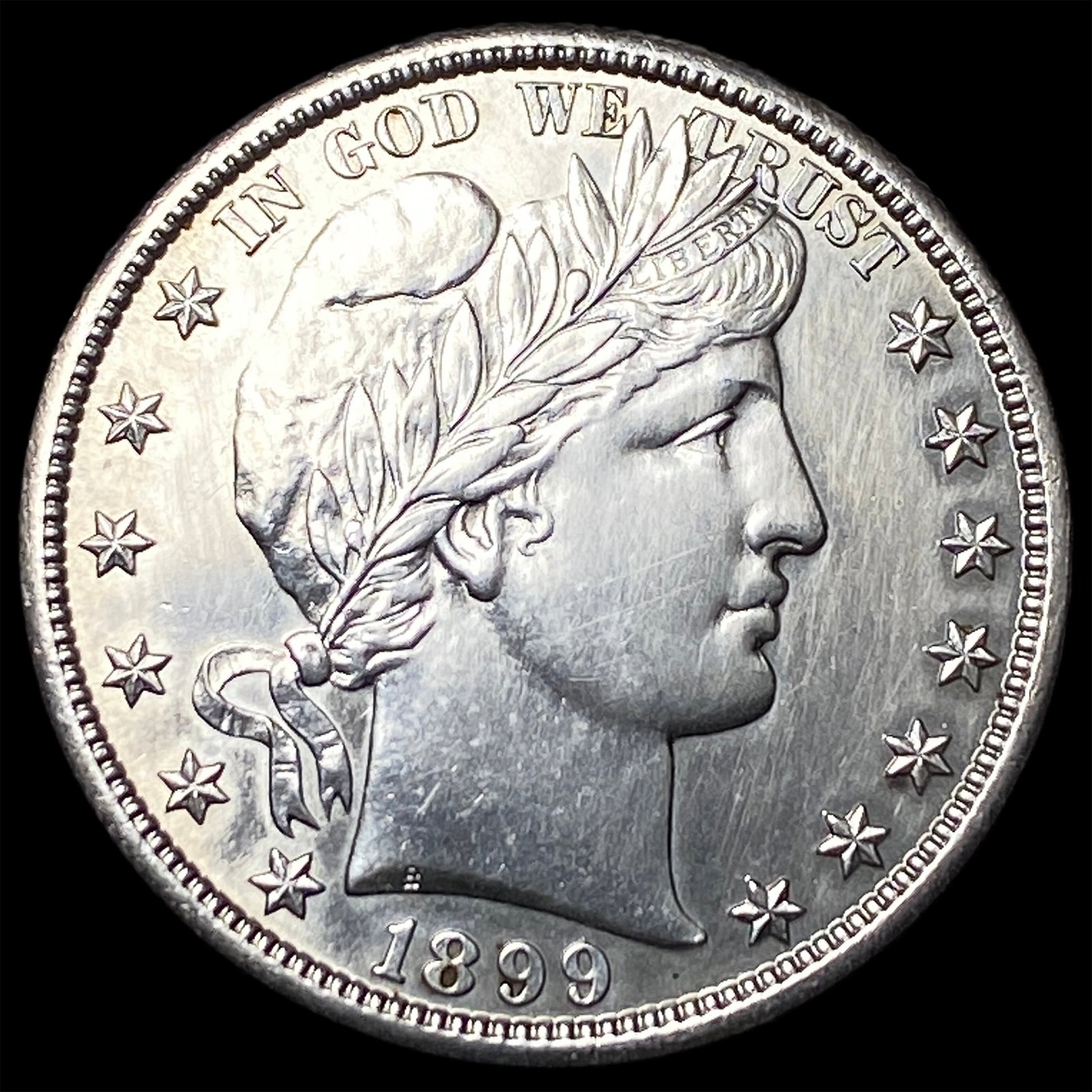 1899-S Silver Half Dollar Barber UNCIRCULATED: 1899-S Silver Half Dollar Barber UNCIRCULATED