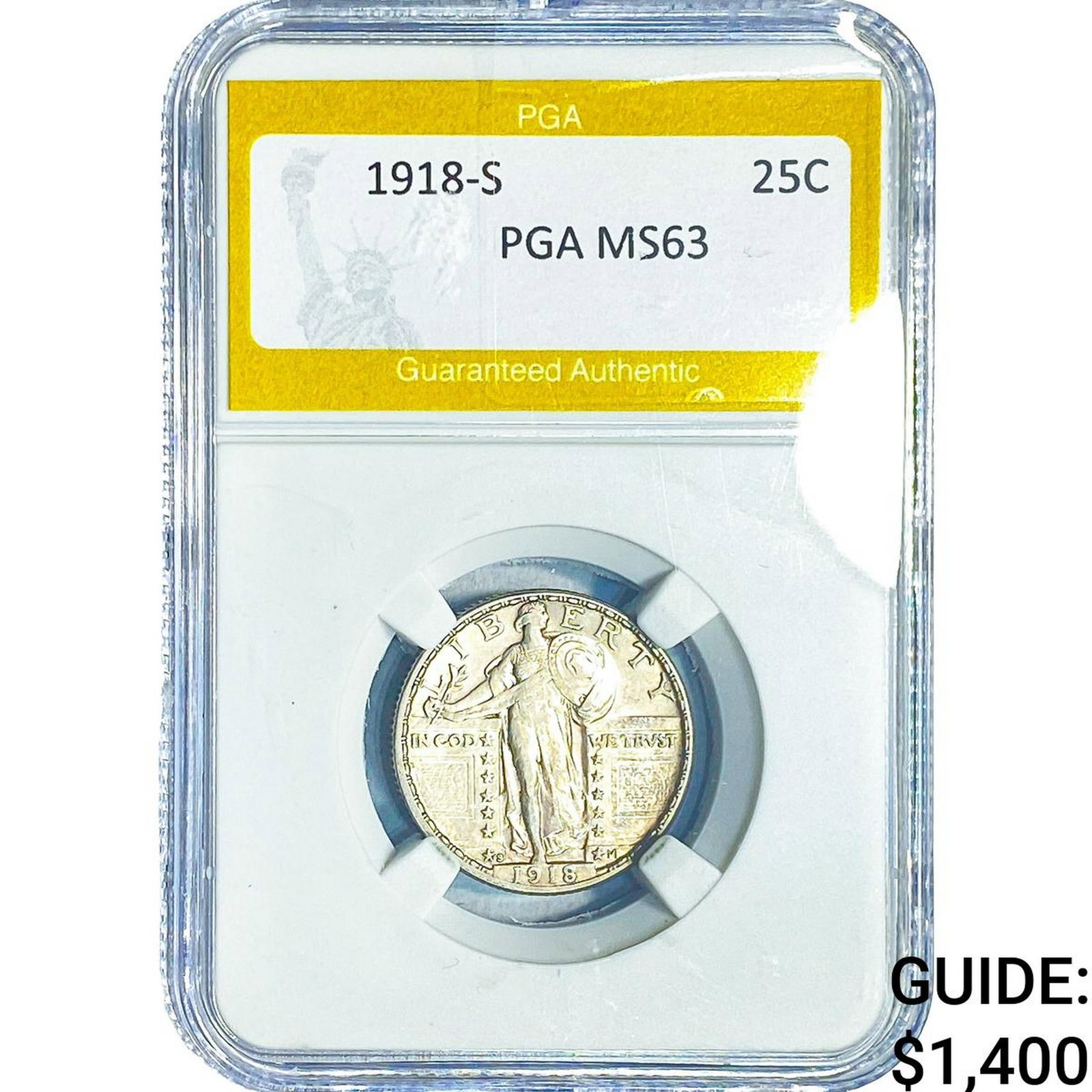 1918-S Standing Liberty Quarter PGA MS63 (1 of 2)