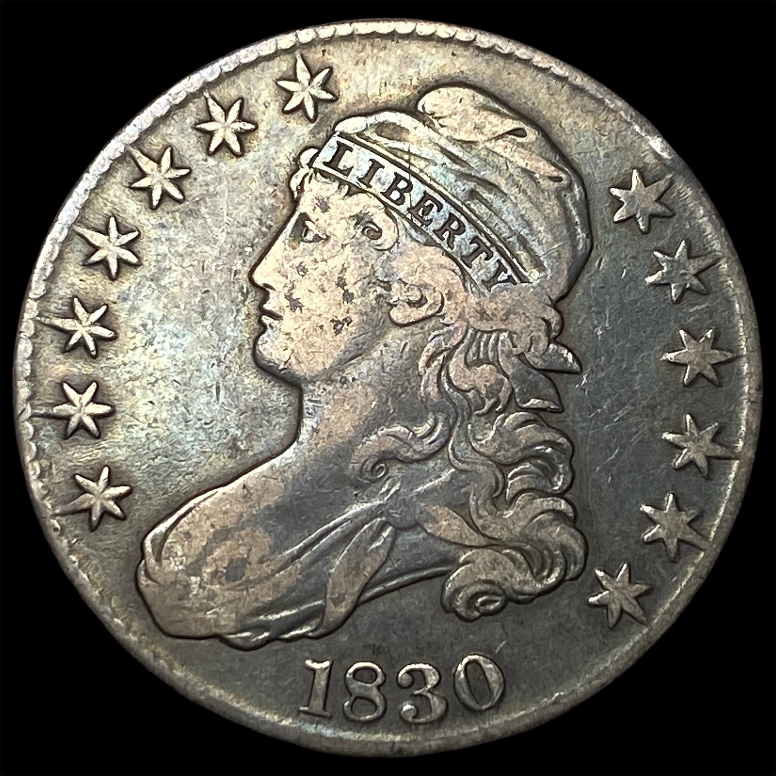 1830 Capped Bust Half Dollar ABOUT UNCIRCULATED: 1830 Capped Bust Half Dollar ABOUT UNCIRCULATED