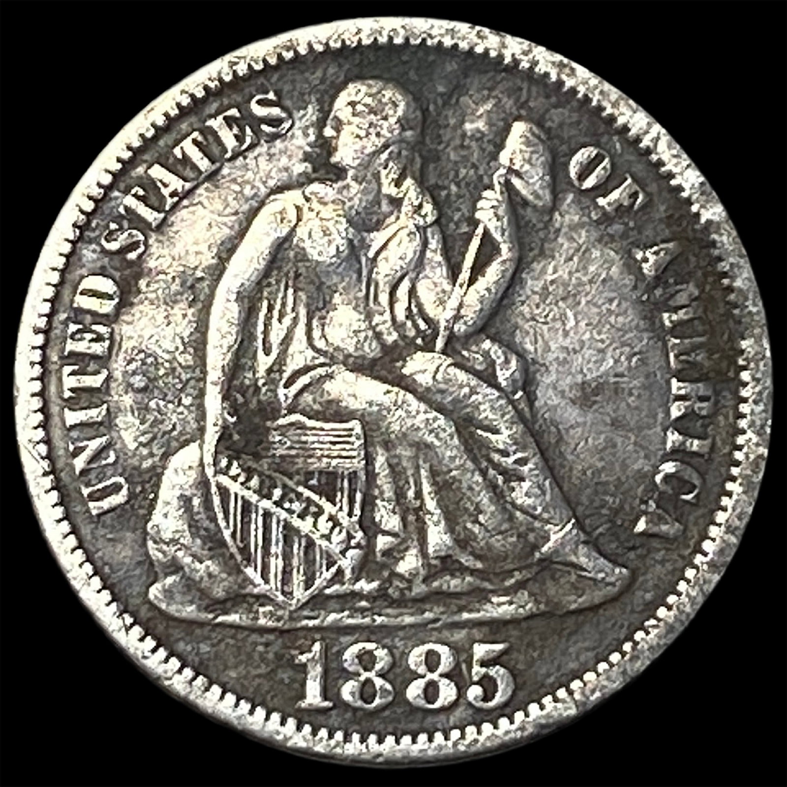 1885 Seated Liberty Dime LIGHTLY CIRCULATED (1 of 2)