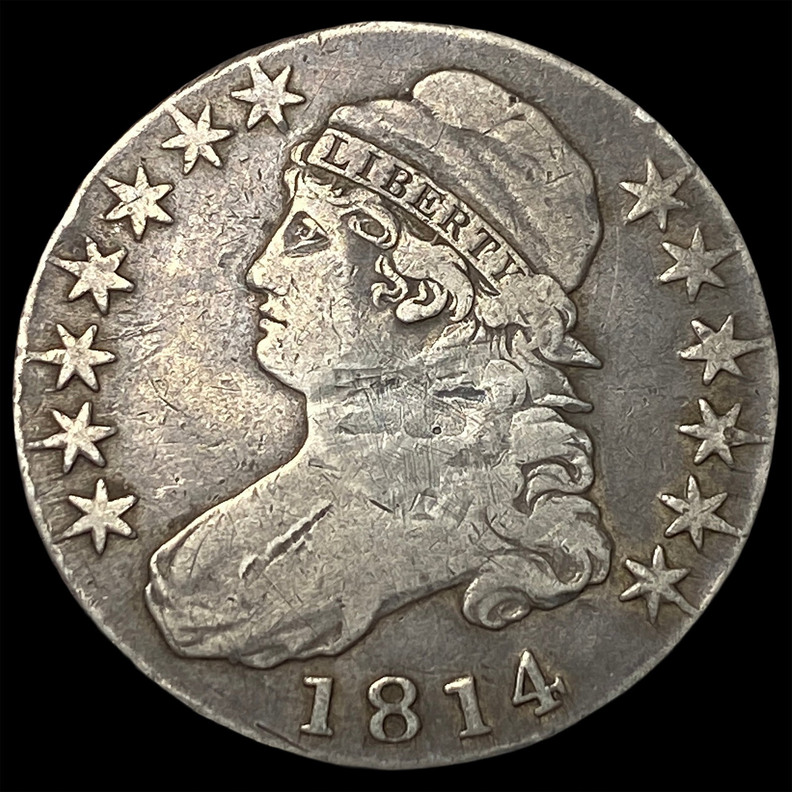 1814 Capped Bust Half Dollar LIGHTLY CIRCULATED: 1814 Capped Bust Half Dollar LIGHTLY CIRCULATED