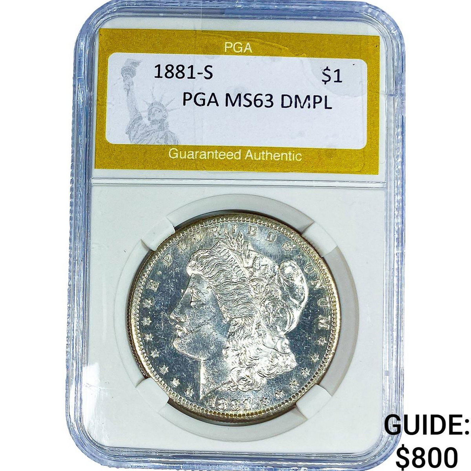 1881-S Morgan Silver Dollar PGA MS63 DMPL (1 of 2)