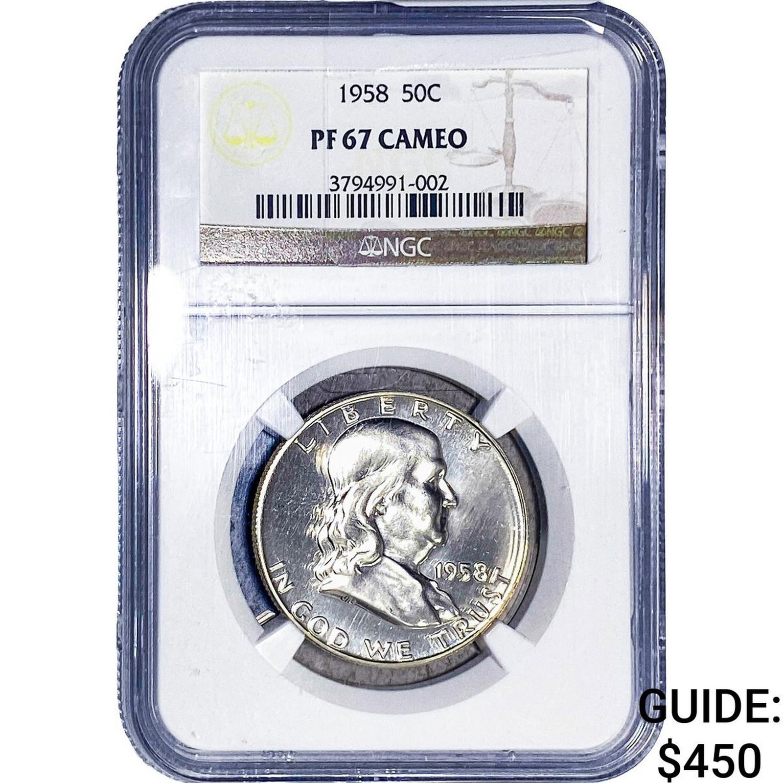 1958 Franklin Half Dollar NGC PF67 UC (1 of 2)