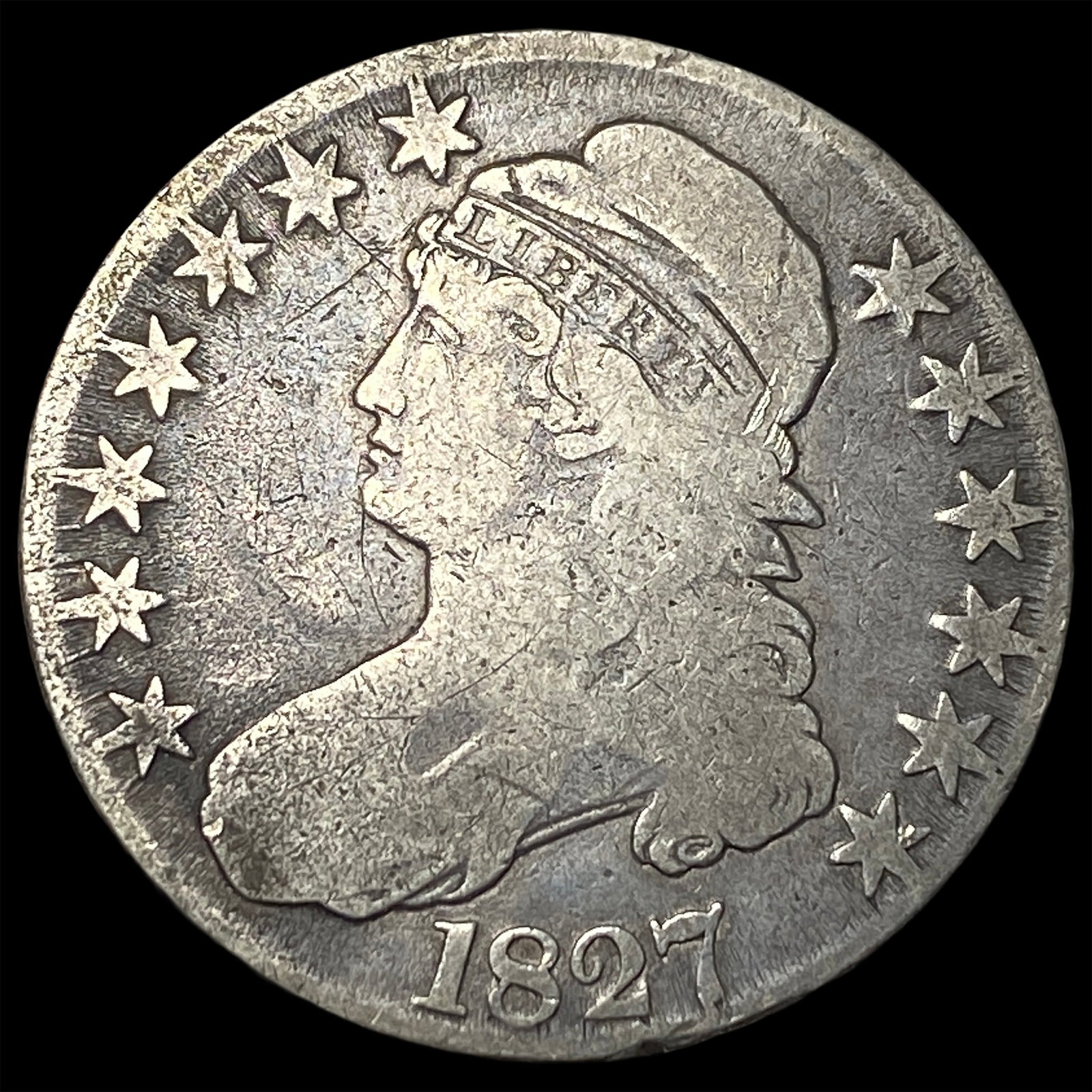 1827 Capped Bust Half Dollar NICELY CIRCULATED (1 of 2)