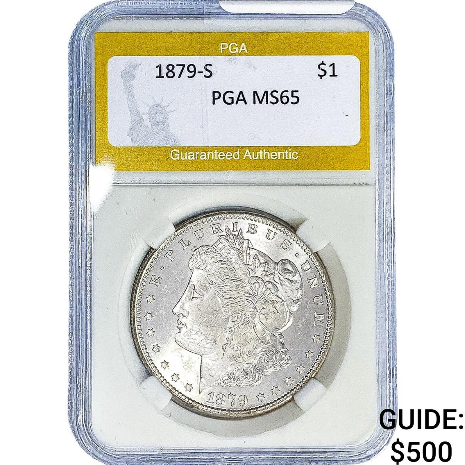 1879-S Morgan Silver Dollar PGA MS65: 1879-S Morgan Silver Dollar PGA MS65