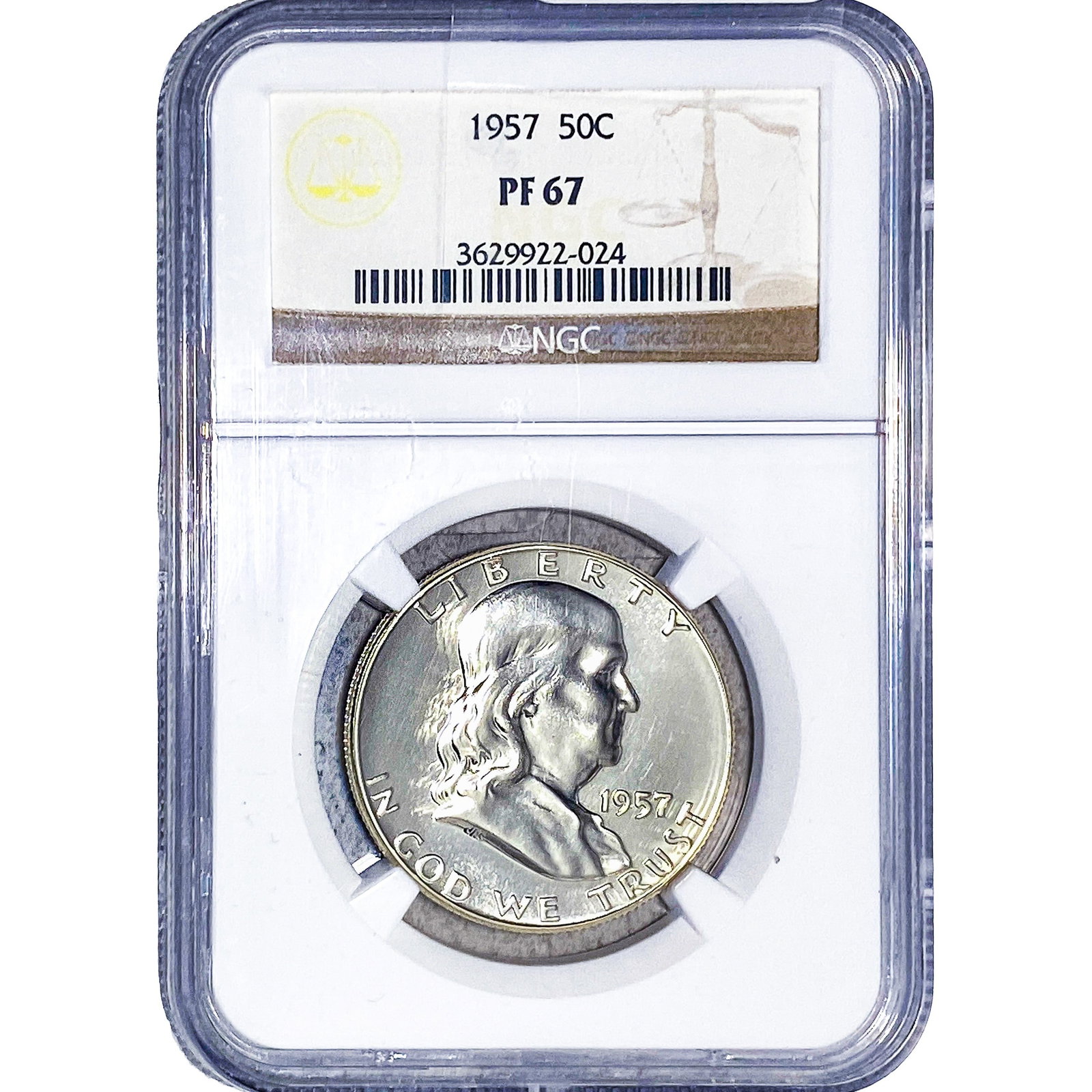 1957 Franklin Half Dollar NGC PF67 (1 of 2)