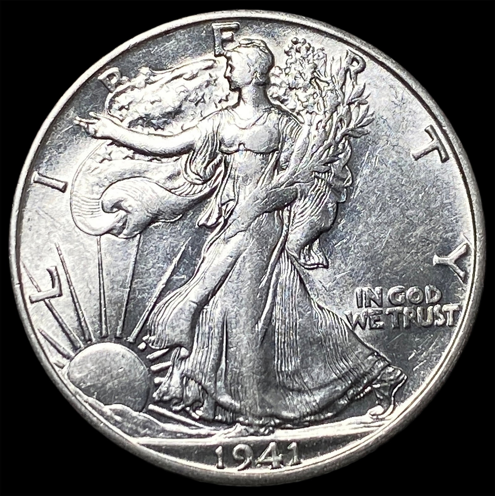 1941-S Silver Walking Liberty Half Dollar CHOICE AU (1 of 2)