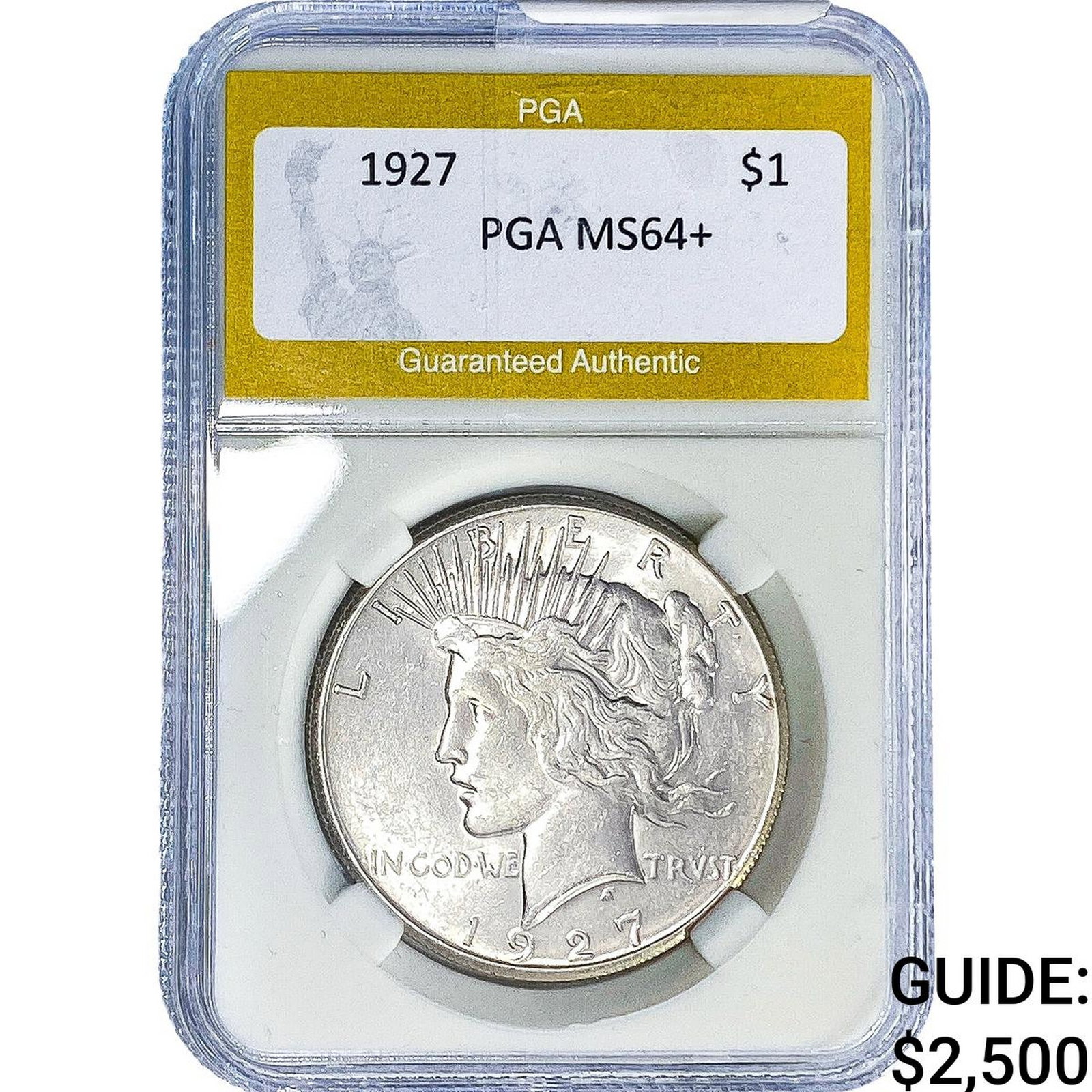 1927 Silver Peace Dollar PGA MS64+ (1 of 2)