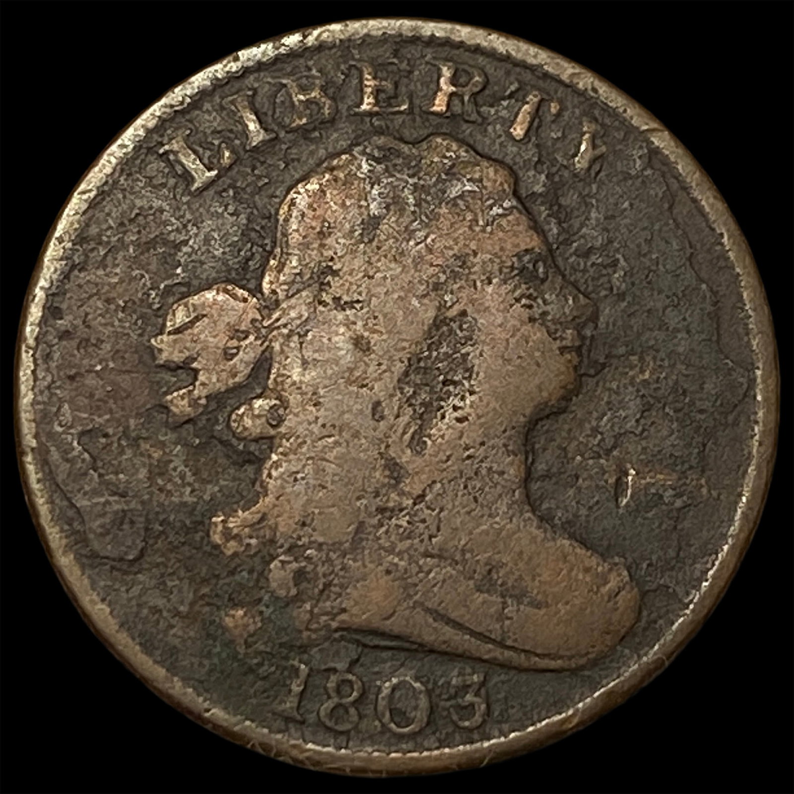1803 Draped Bust Large Cent NICELY CIRCULATED: 1803 Draped Bust Large Cent NICELY CIRCULATED