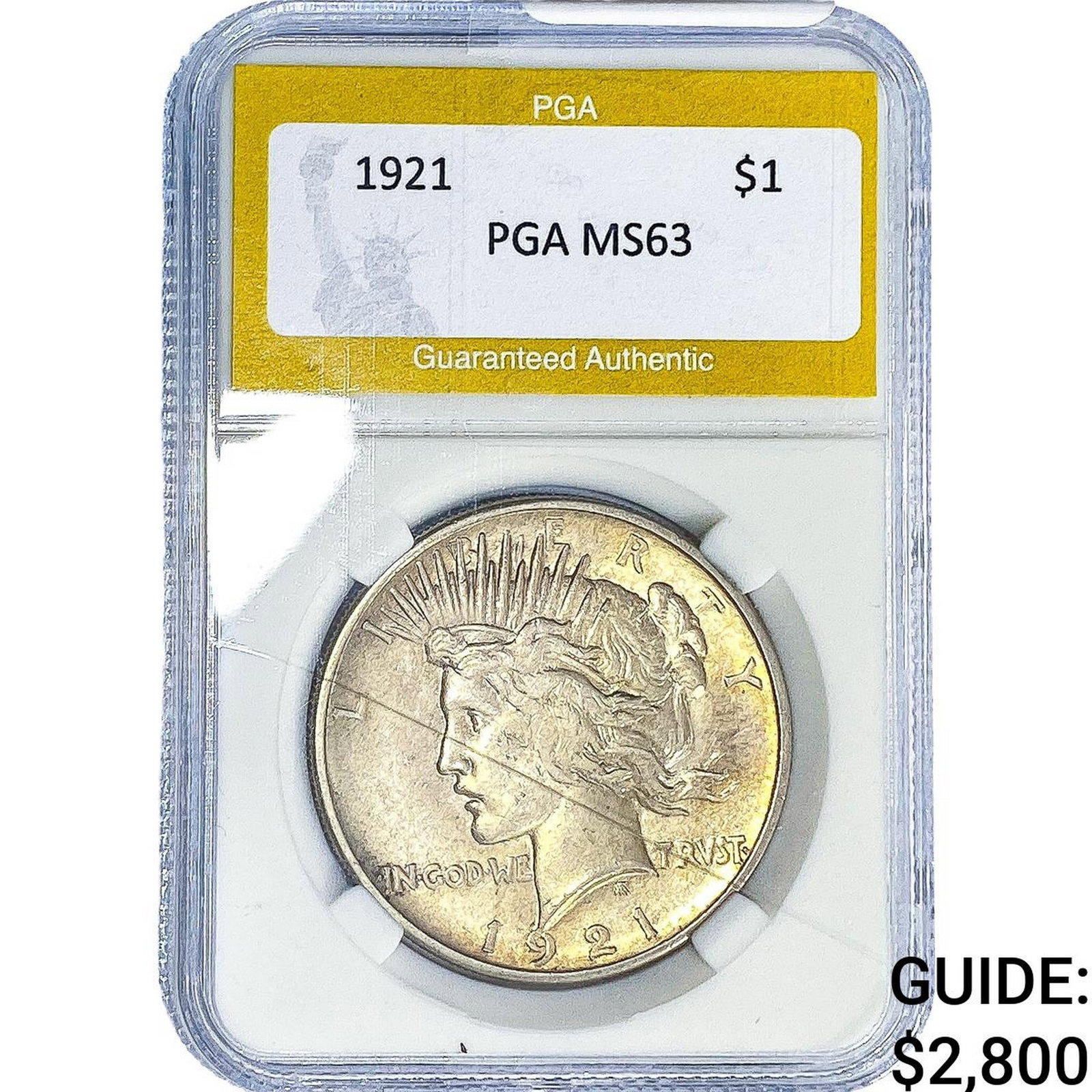 1921 Silver Peace Dollar PGA MS63 (1 of 2)
