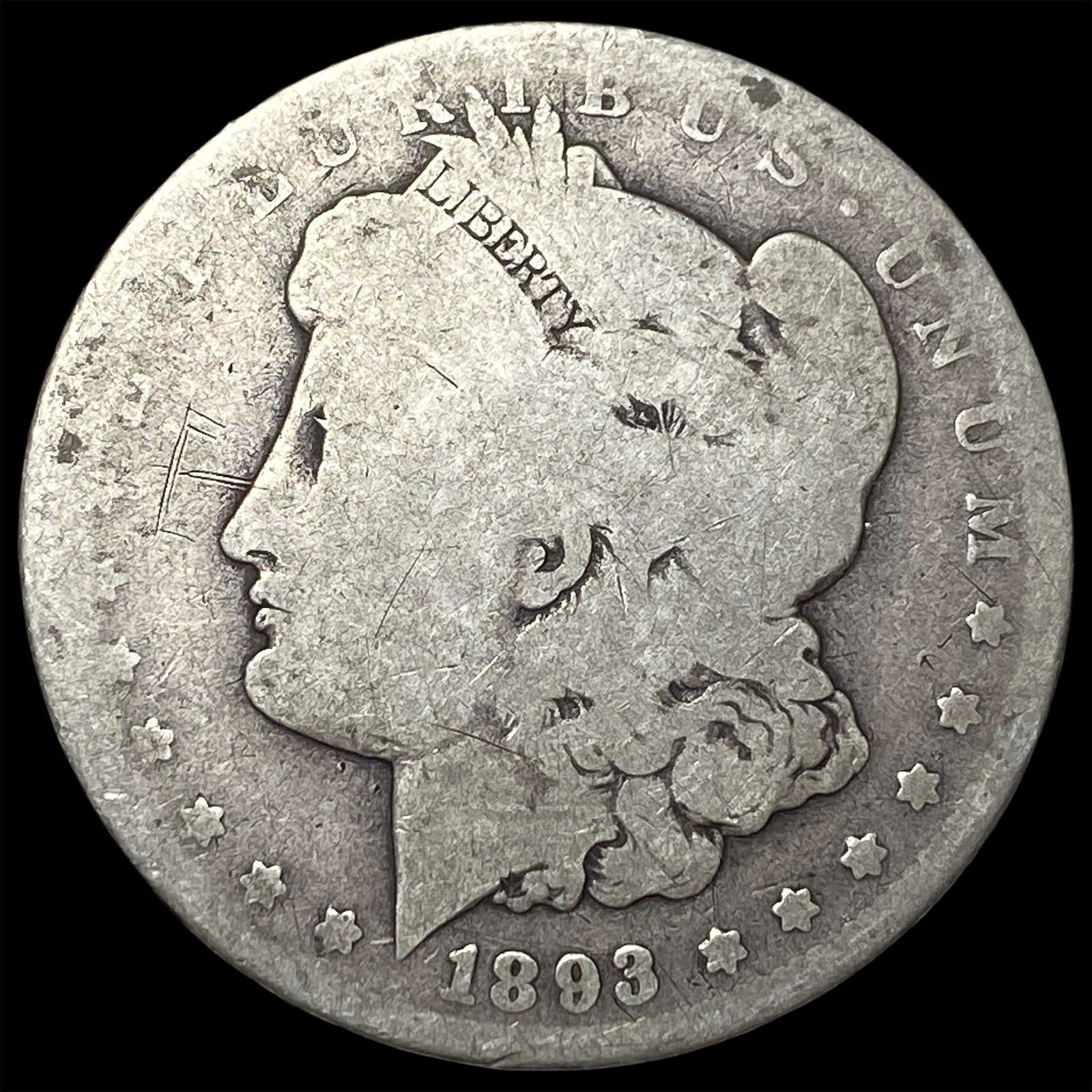 1893-CC Silver Morgan Dollar NICELY CIRCULATED: 1893-CC Silver Morgan Dollar NICELY CIRCULATED