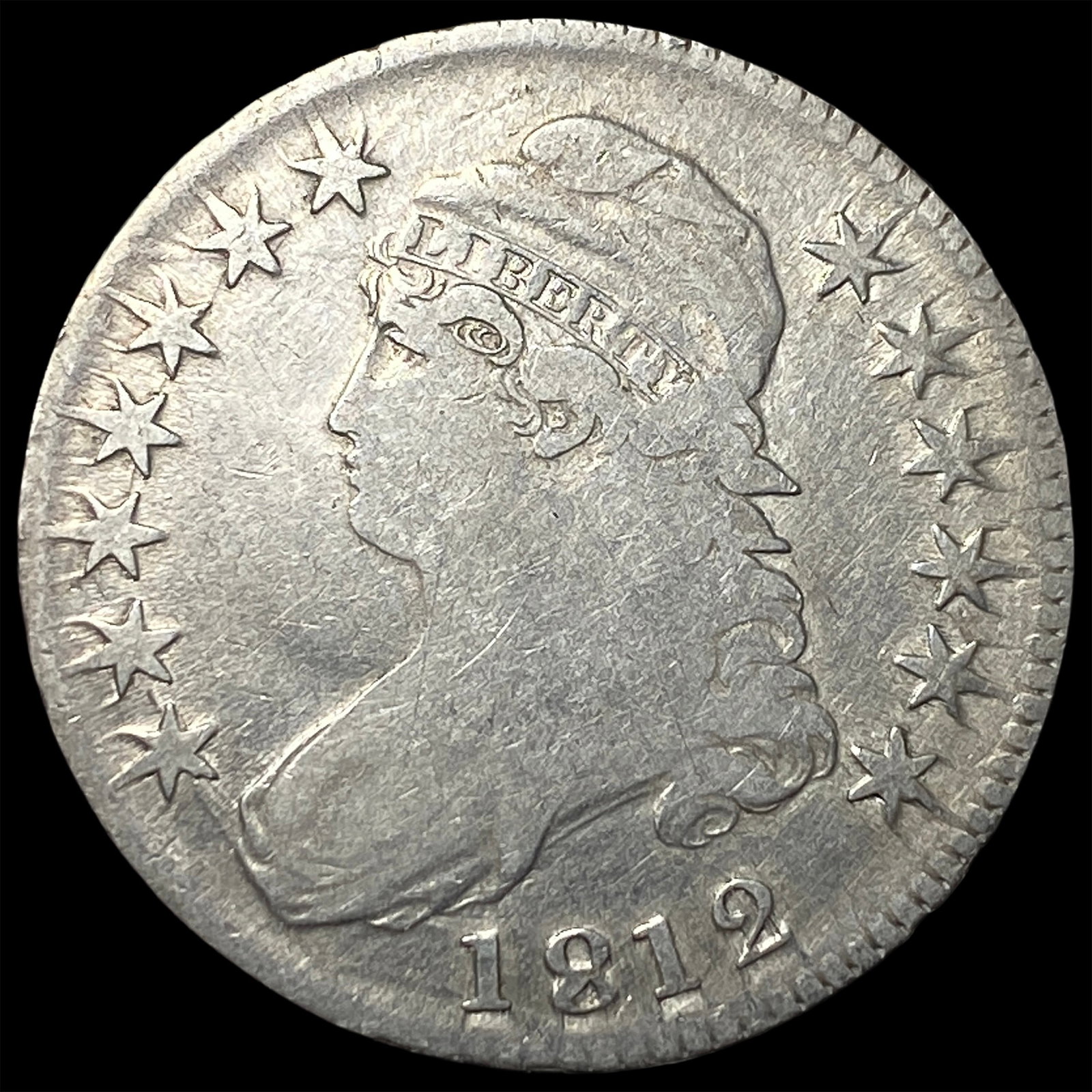 1812 Capped Bust Half Dollar LIGHTLY CIRCULATED: 1812 Capped Bust Half Dollar LIGHTLY CIRCULATED