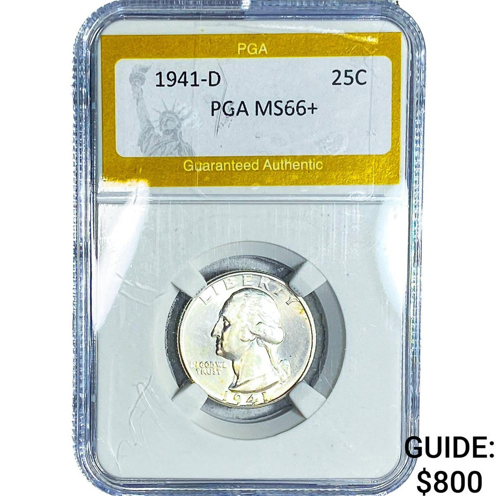 1941-D Washington Silver Quarter PGA MS66+: 1941-D Washington Silver Quarter PGA MS66+