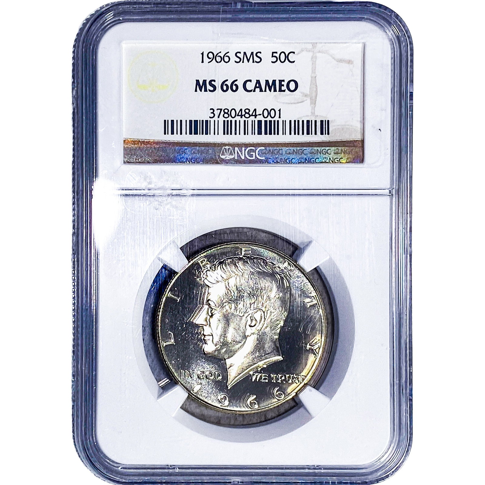 1966 Kennedy Half Dollar NGC MS66 Cameo: 1966 Kennedy Half Dollar NGC MS66 Cameo