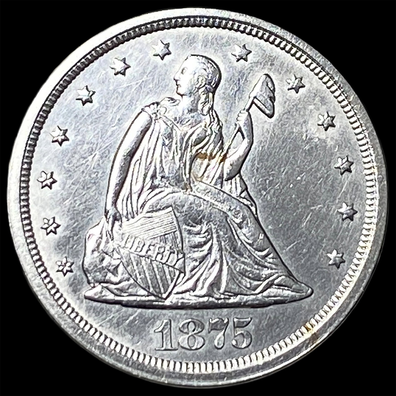 1875-S Silver Twenty Cents UNCIRCULATED: 1875-S Silver Twenty Cents UNCIRCULATED