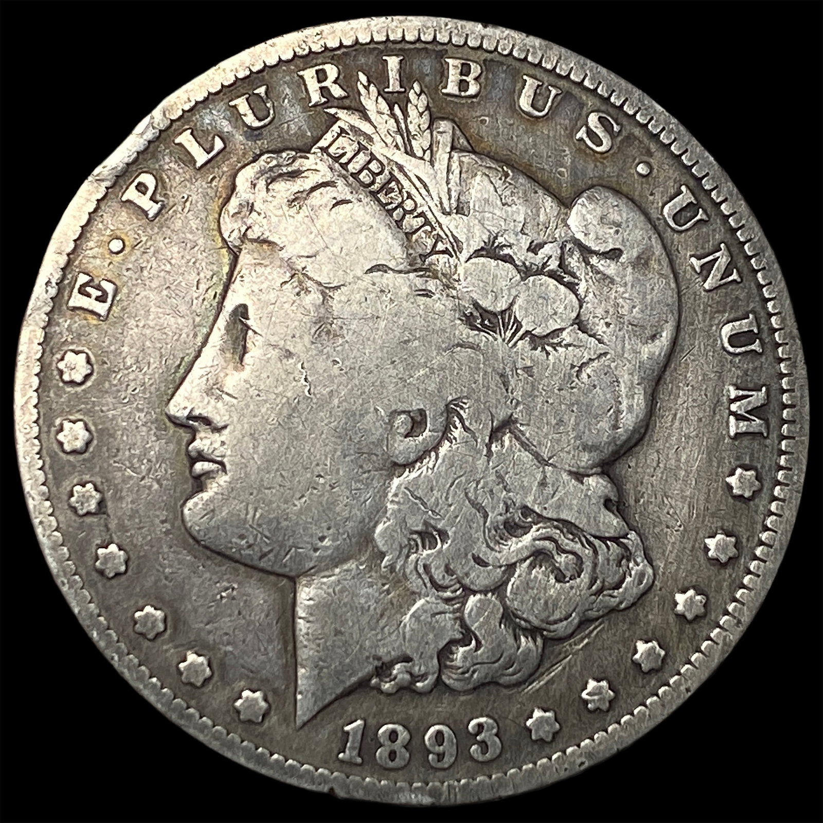 1893-CC Silver Morgan Dollar NICELY CIRCULATED: 1893-CC Silver Morgan Dollar NICELY CIRCULATED