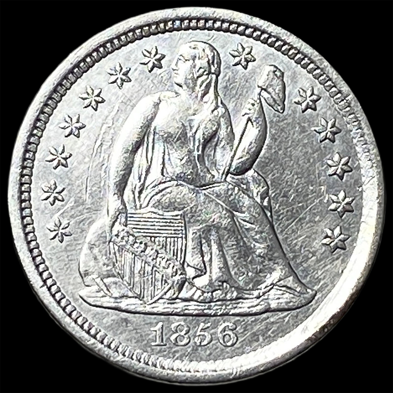 1856 Seated Liberty Dime CLOSELY UNCIRCULATED: 1856 Seated Liberty Dime CLOSELY UNCIRCULATED