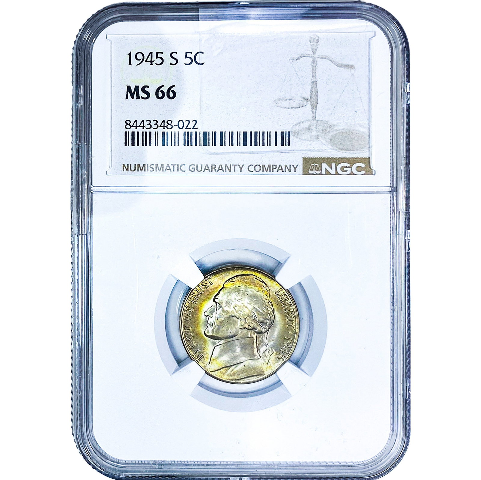 1945-S JEFFERSON Nickel NGC MS66 (1 of 2)