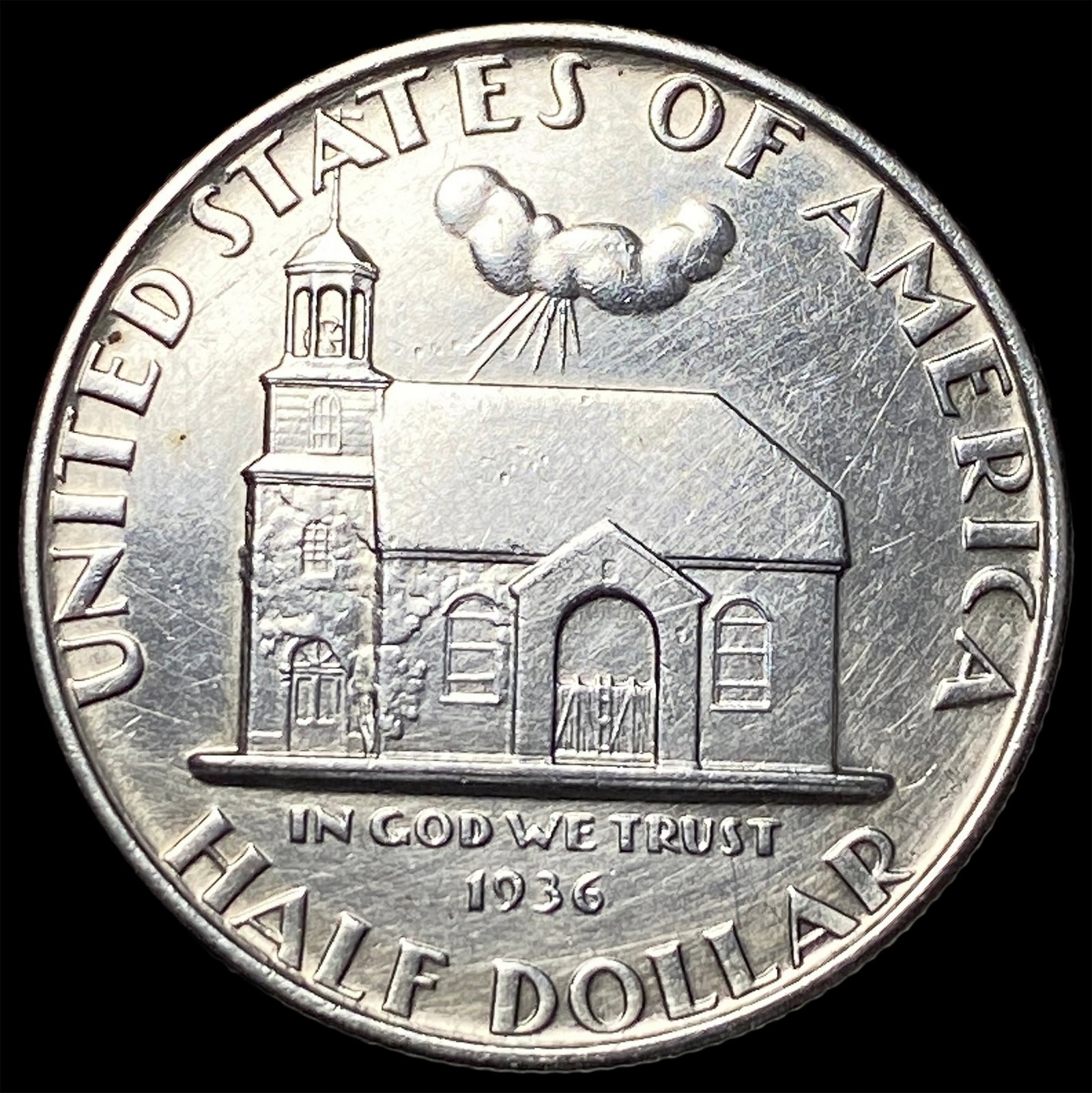 1936 Silver Delaware Tercentenary Half Dollar UNCIRCULATED (1 of 2)