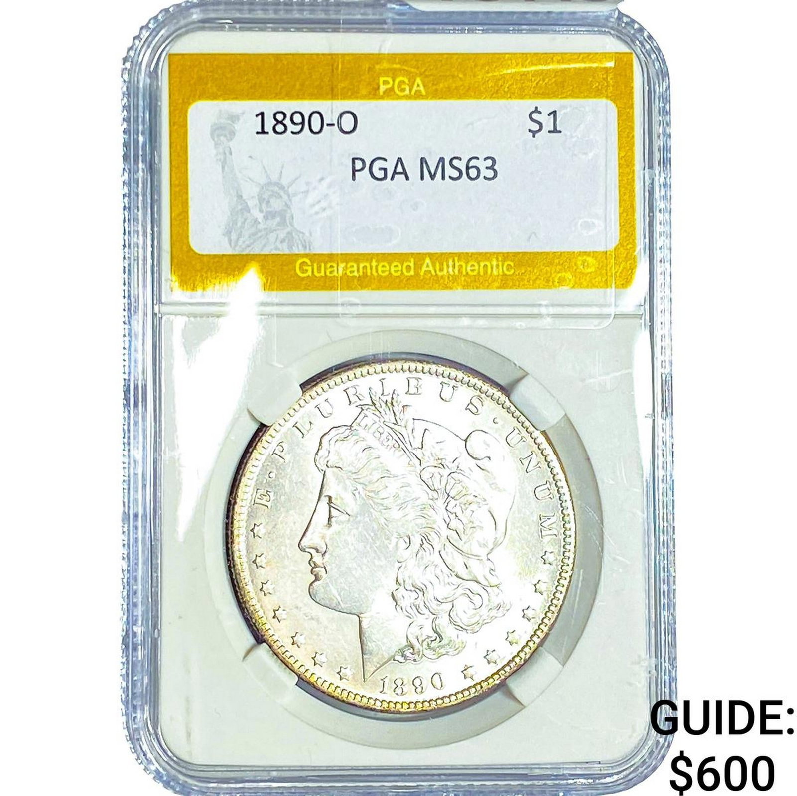 1890-O Morgan Silver Dollar PGA MS63: 1890-O Morgan Silver Dollar PGA MS63