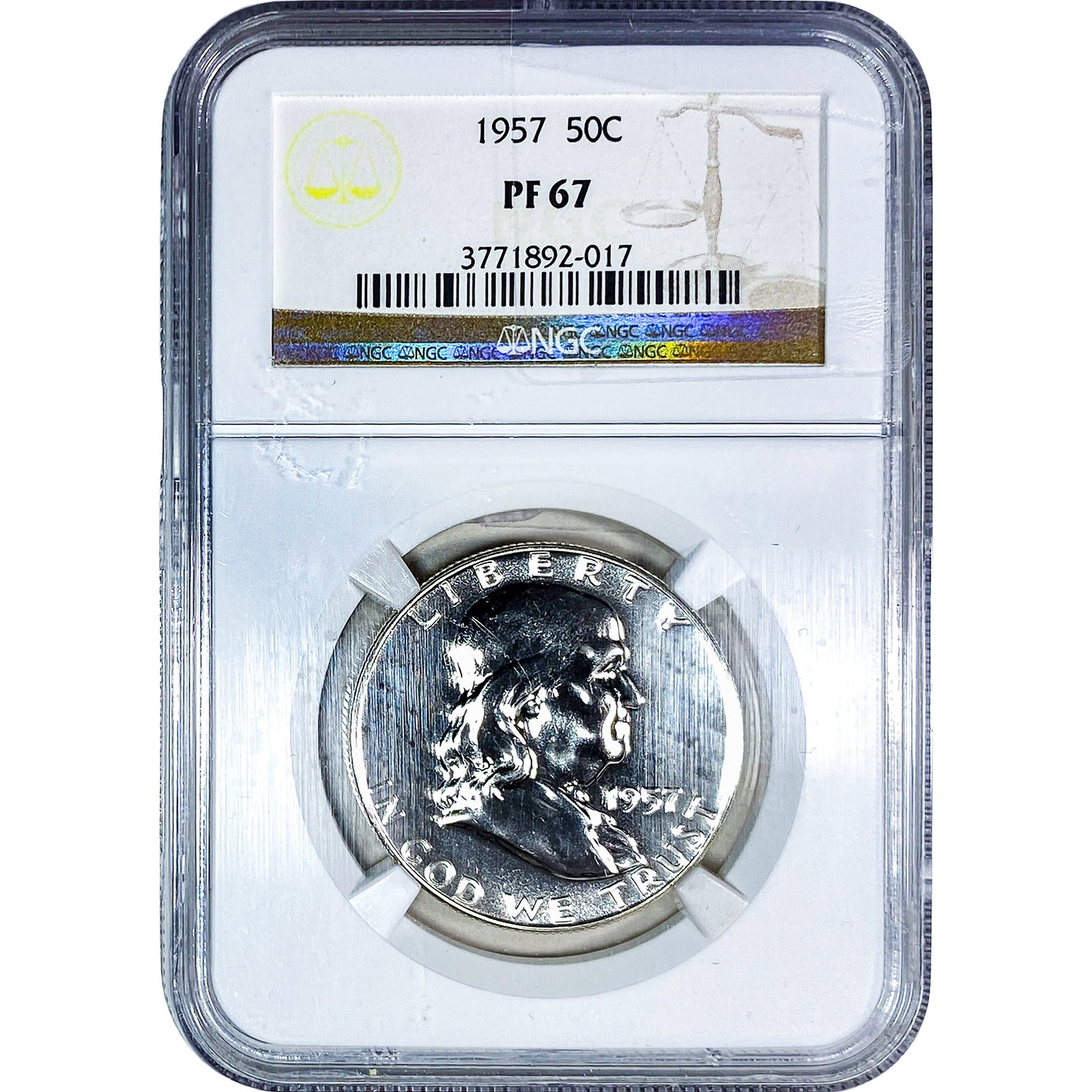 1957 Franklin Half Dollar NGC PF67 (1 of 2)