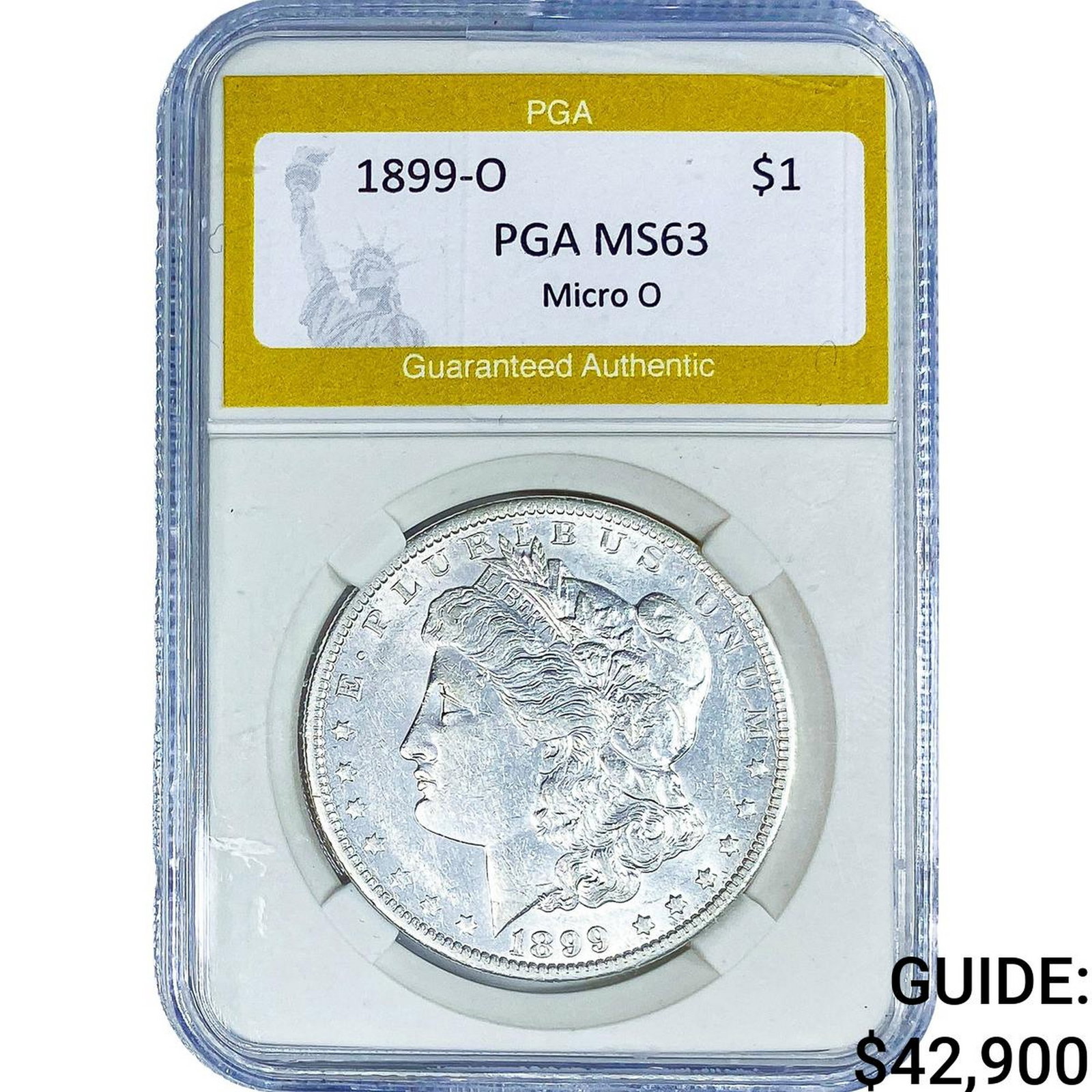 1899-O Morgan Silver Dollar PGA MS63 Micro O: 1899-O Morgan Silver Dollar PGA MS63 Micro O