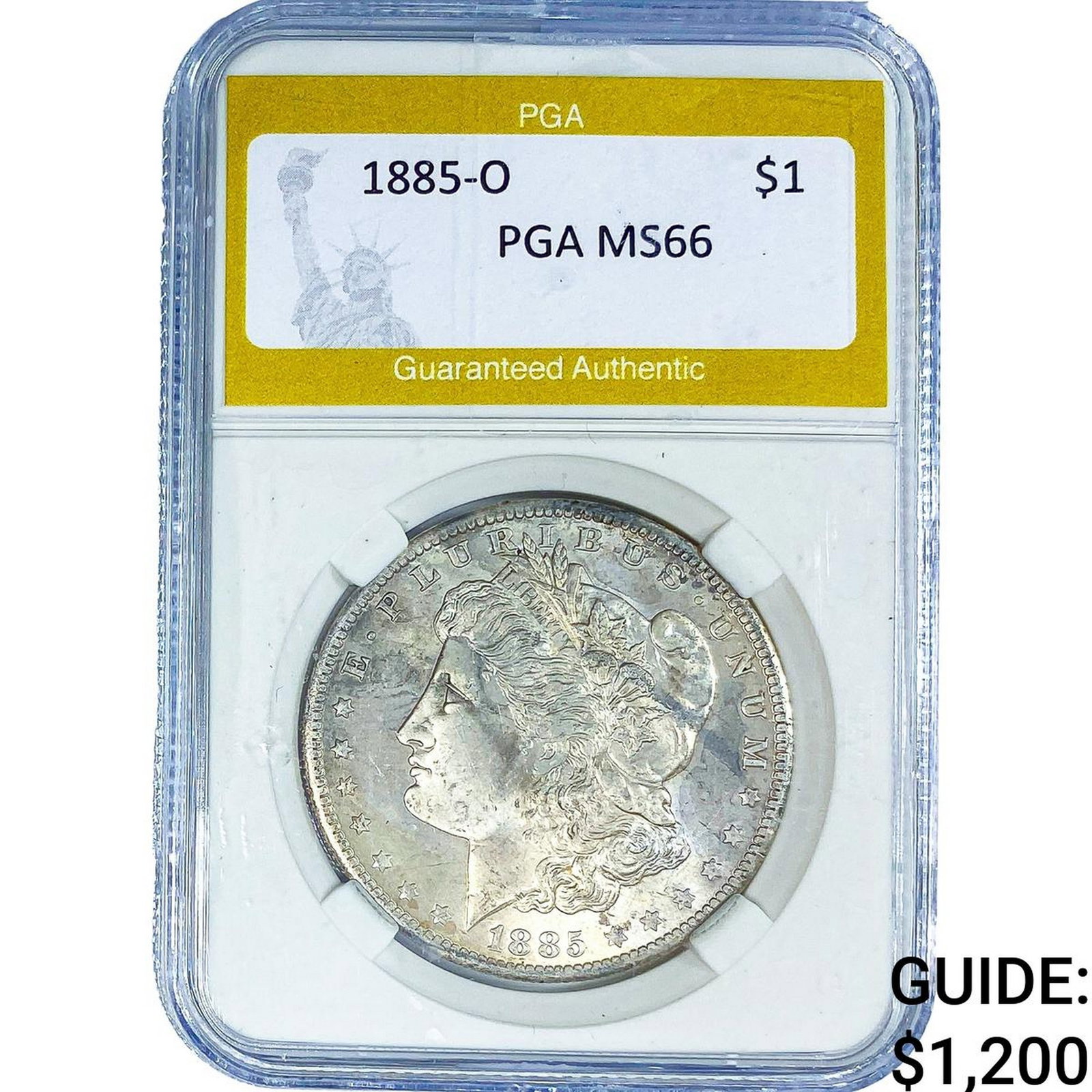 1885-O Morgan Silver Dollar PGA MS66: 1885-O Morgan Silver Dollar PGA MS66