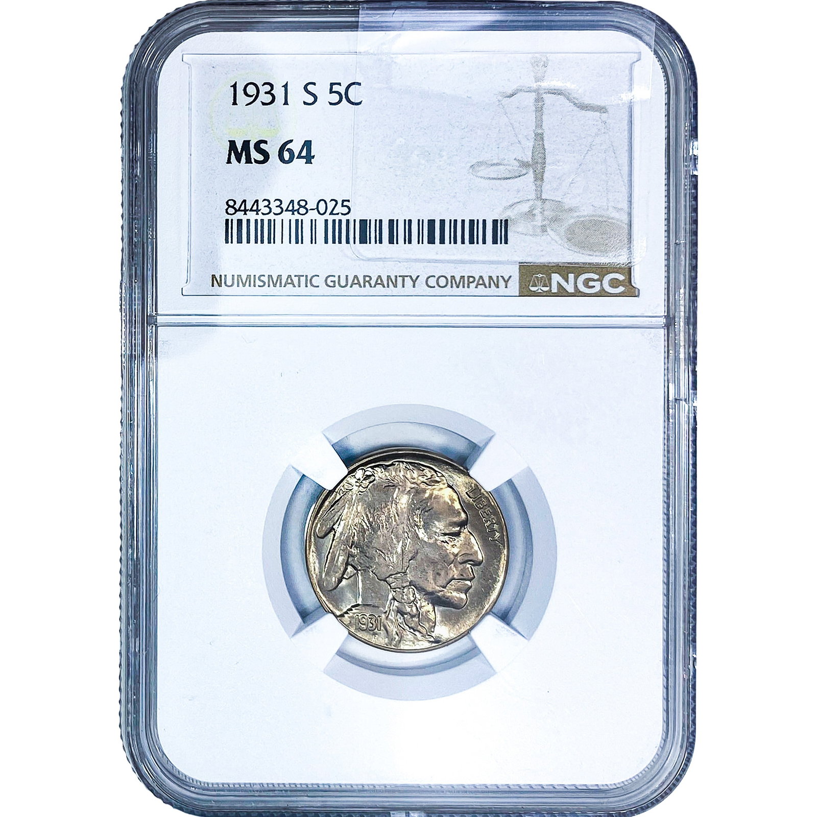 1931-S Buffalo Nickel NGC MS64 (1 of 2)
