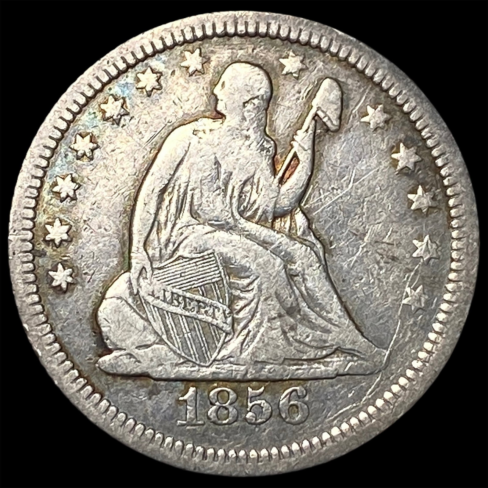 1856 Seated Liberty Quarter LIGHTLY CIRCULATED: 1856 Seated Liberty Quarter LIGHTLY CIRCULATED
