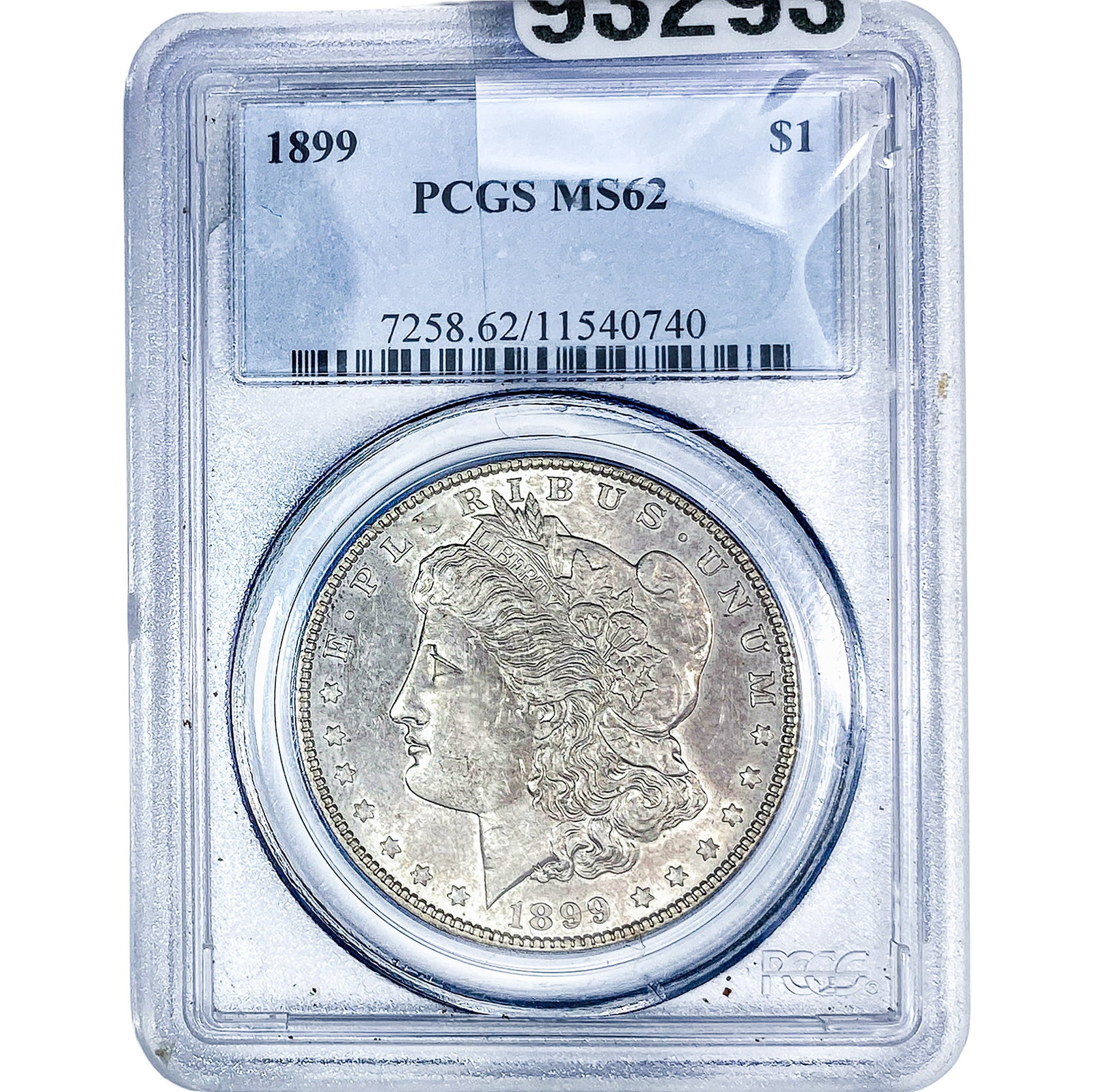 1899 Morgan Silver Dollar PCGS MS62: 1899 Morgan Silver Dollar PCGS MS62