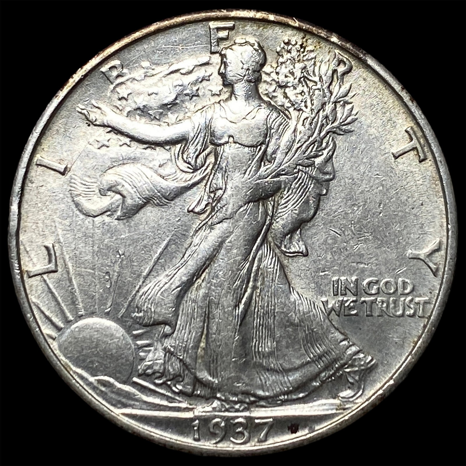 1937-S Silver Half Dollar CLOSELY UNCIRCULATED (1 of 2)