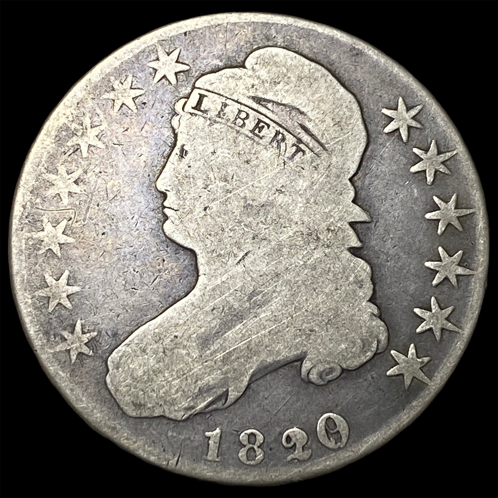 1820 Capped Bust Half Dollar NICELY CIRCULATED (1 of 2)