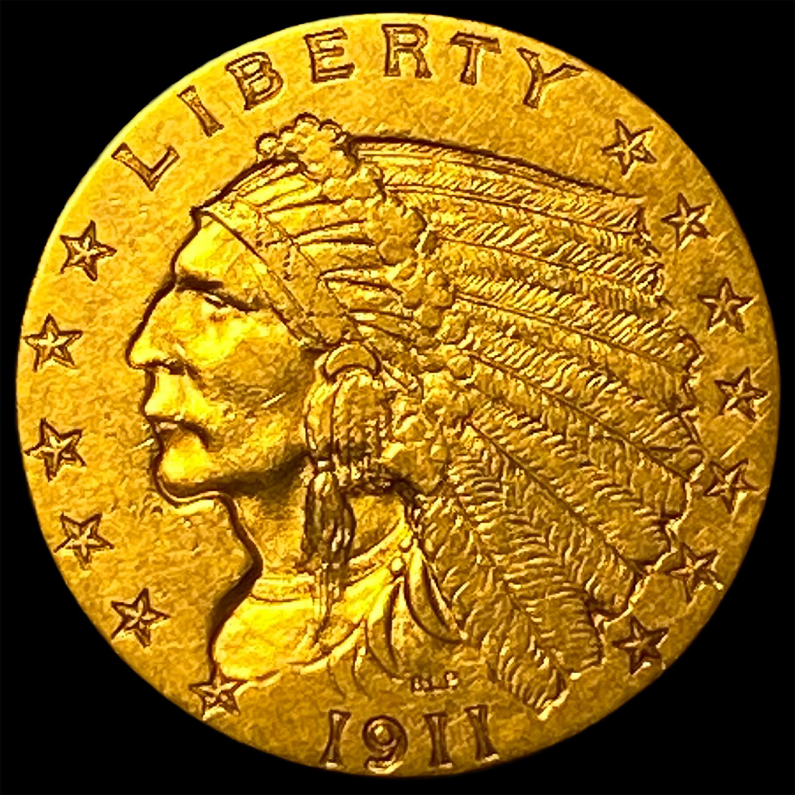 1911 Indian Head Gold $2.50 Quarter Eagle CLOSELY UNCIRCULATED (1 of 2)